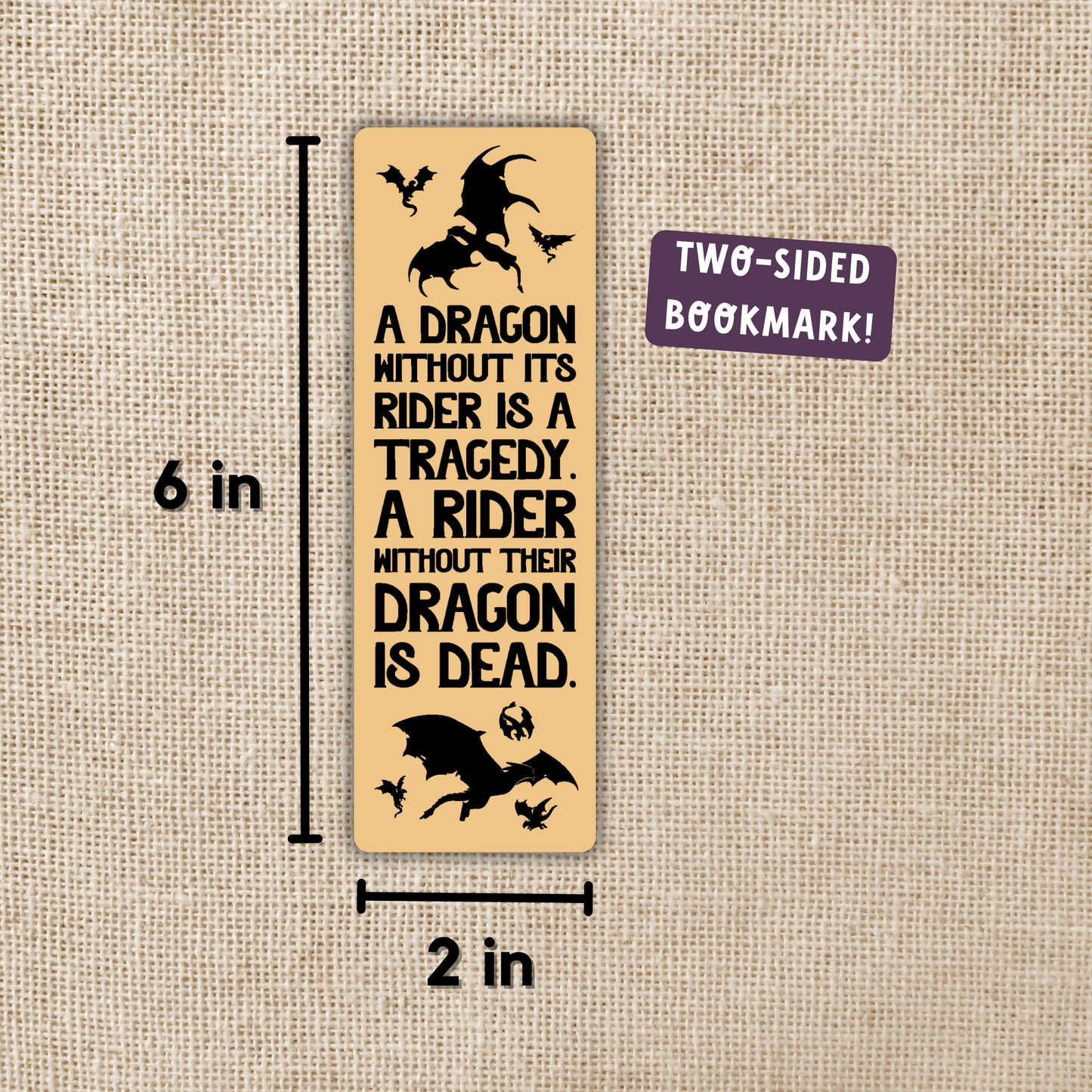 Dragon Without Their Rider Quote Bokmerke| Fourth Wing