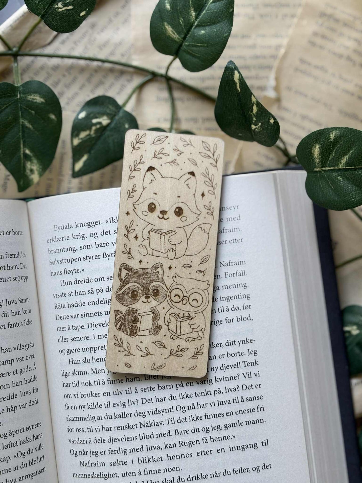 Reading Forest Friends - Bokmerke i tre