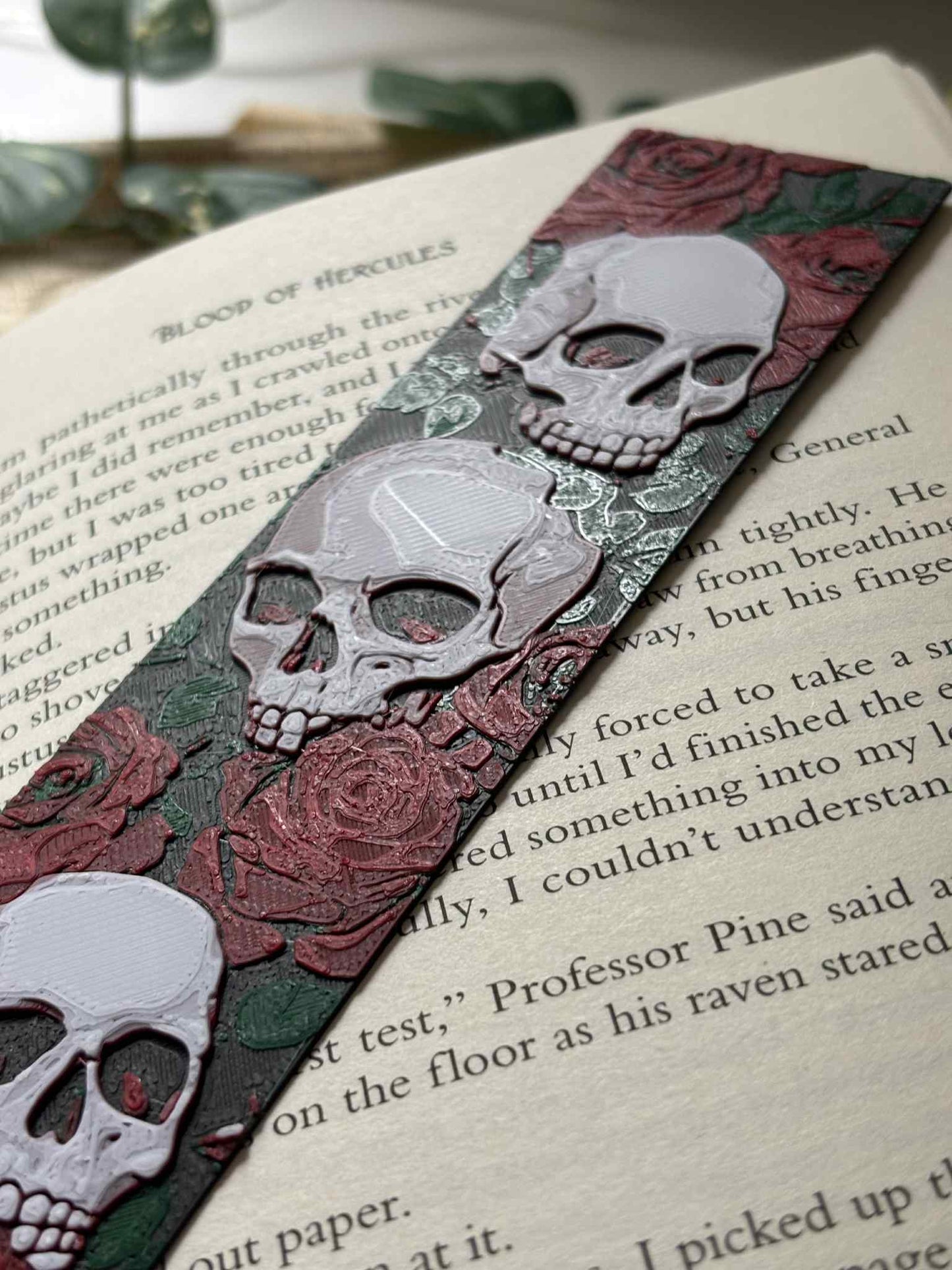 Roze Skulls 3 stk Bokmerker