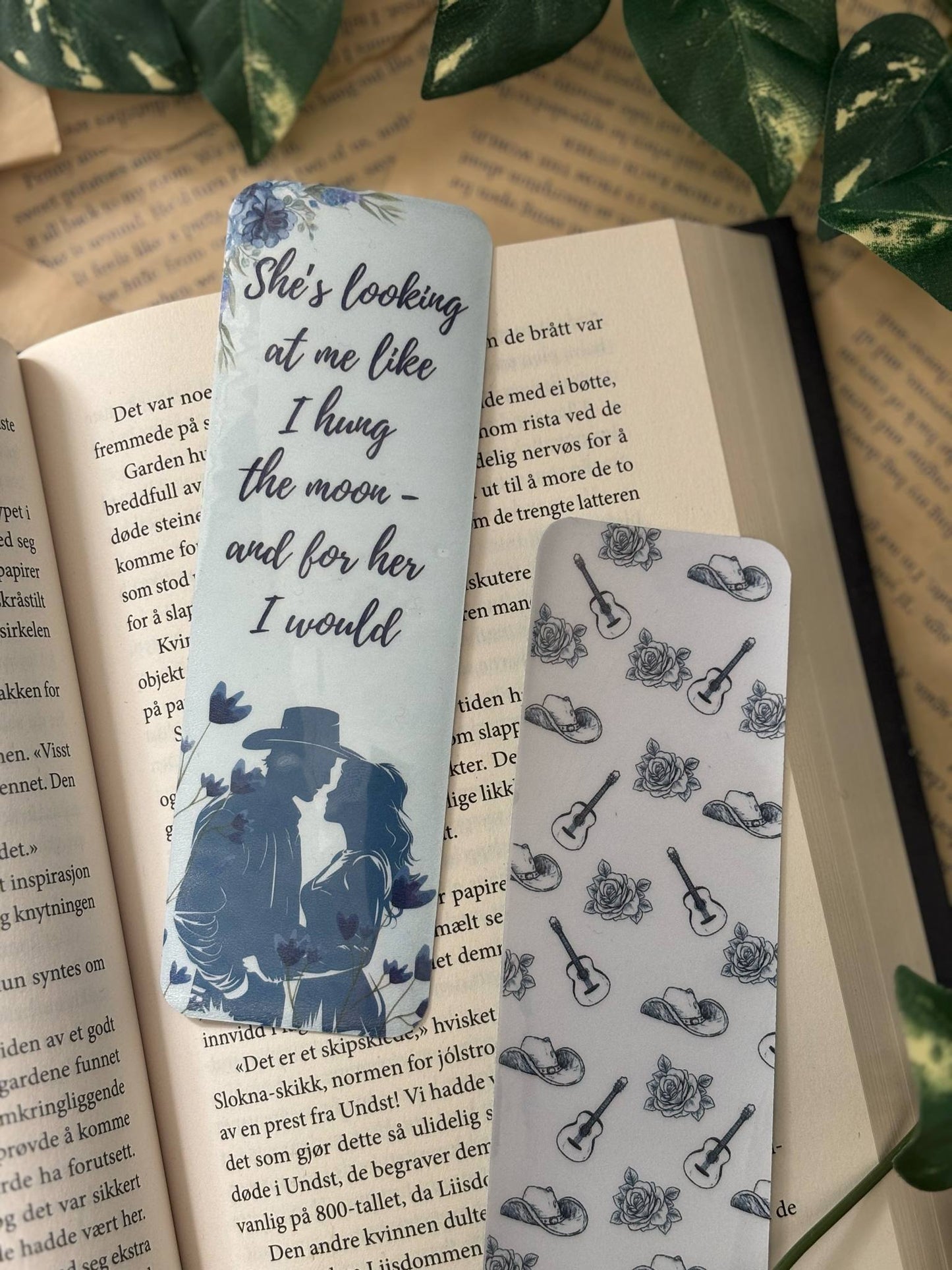 She's Looking at me like I hung the moon Bokmerke