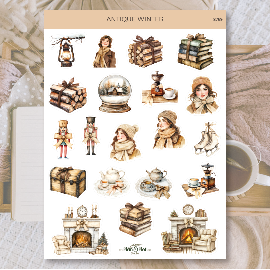 Antique winter Sticker Sheet