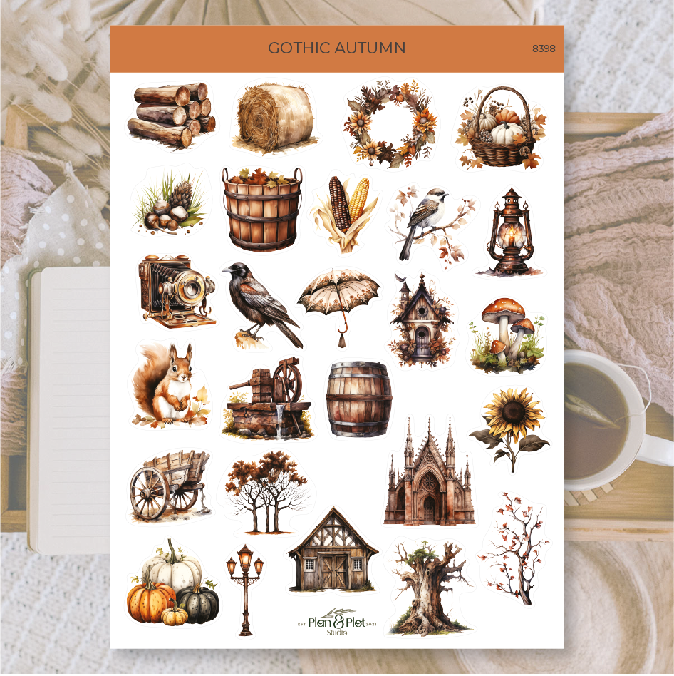 Gothic Autumn Sticker Sheet