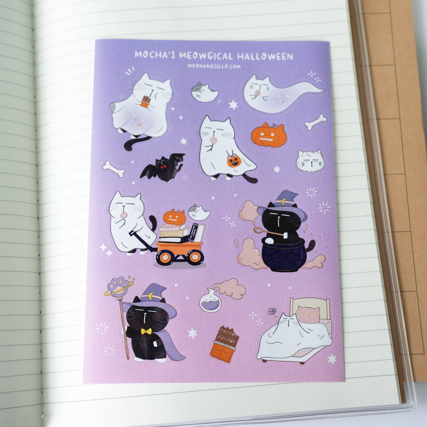 Halloween Cat Sticker Sheet