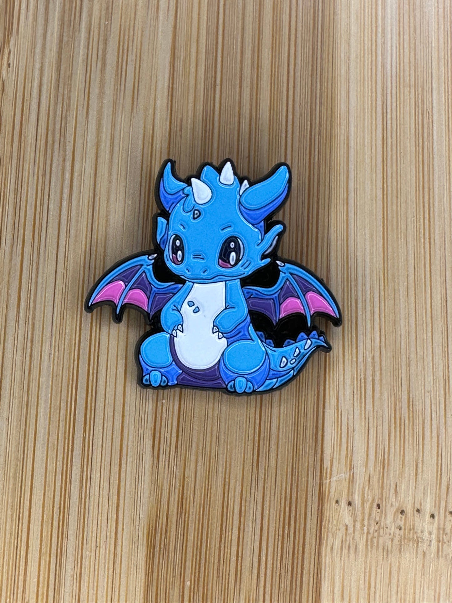 Cute Blue Dragon Enamel Pin - Baby Dragon