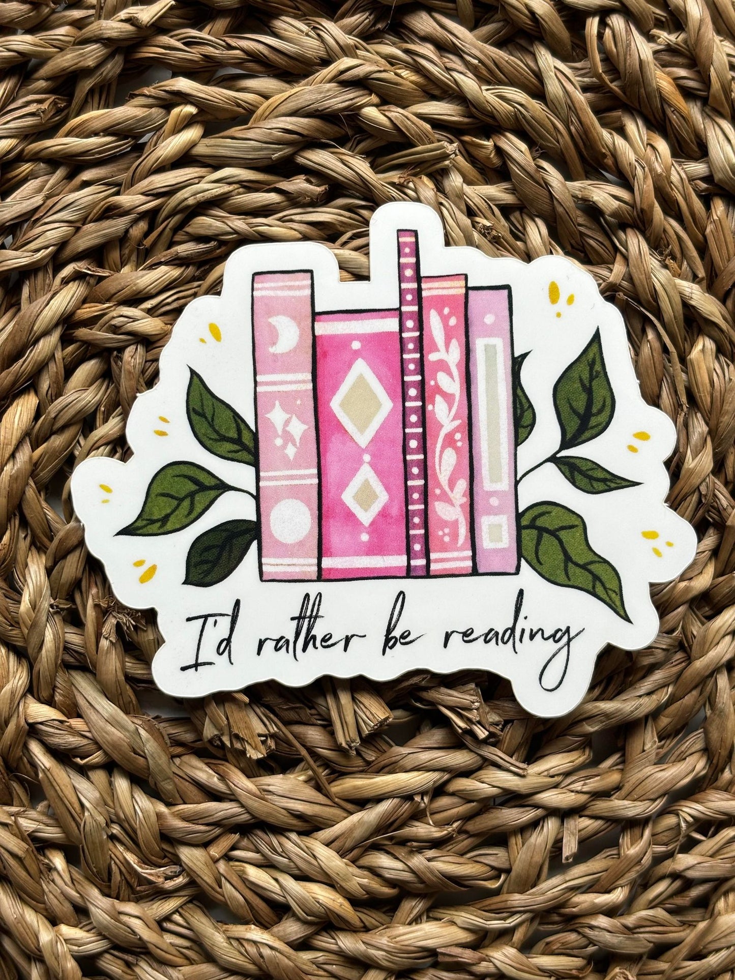Pink Books Sticker - Ellen Wilberg