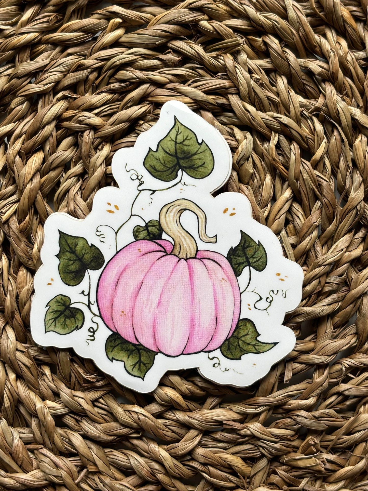 Pink Pumpkin Sticker - Ellen Wilberg