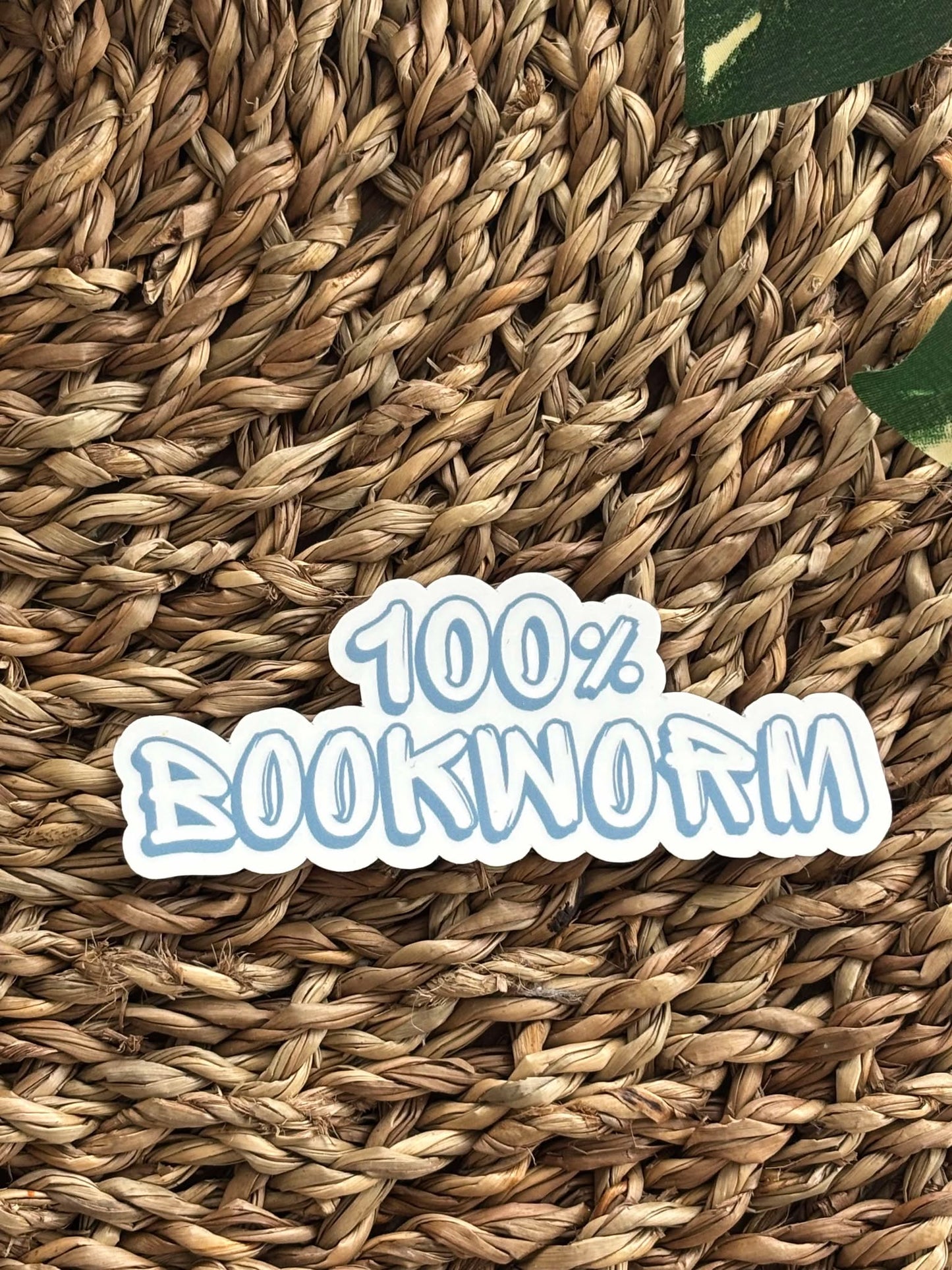 100% Bookworm Sticker