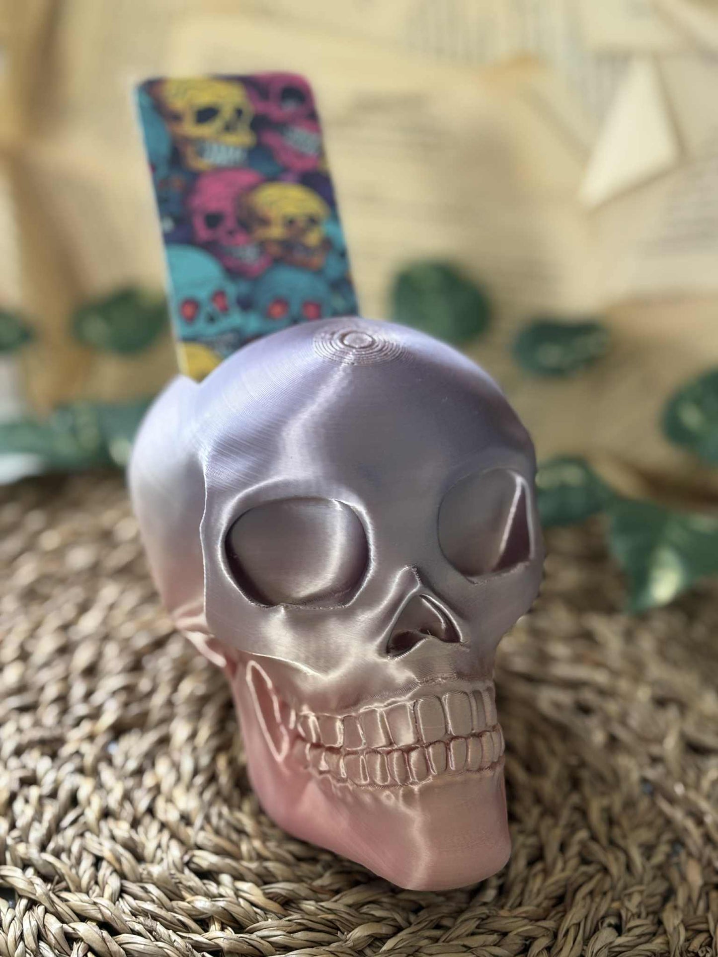 Hodeskalle - Penneholder / Bokmerkeholder (Flere Farger)