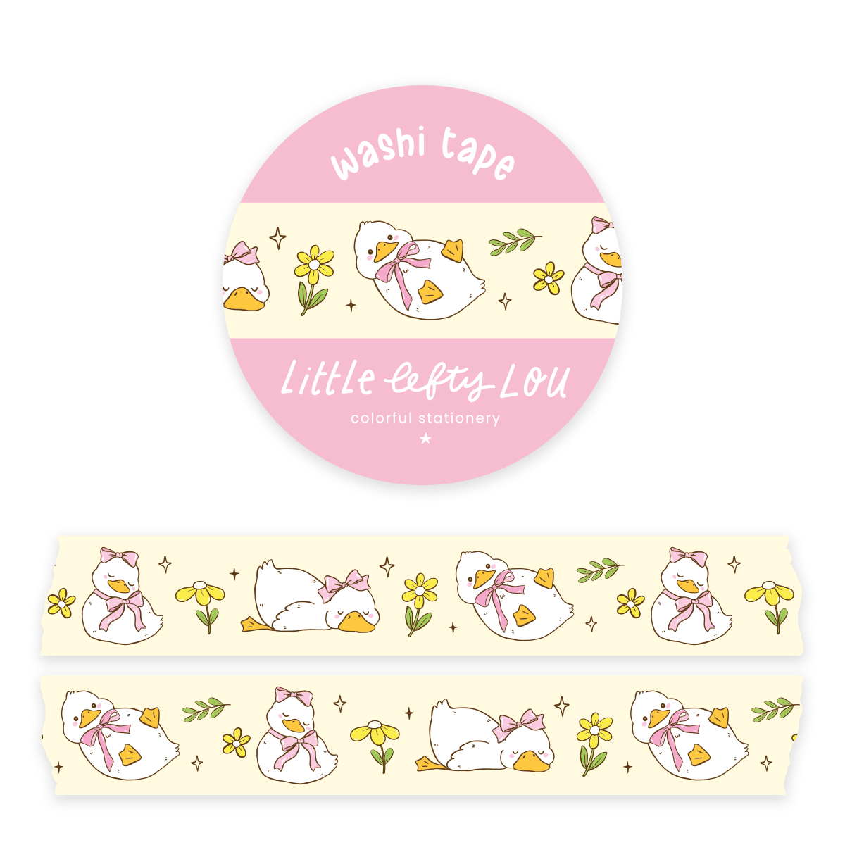 Duckies With Bows Washi Tape