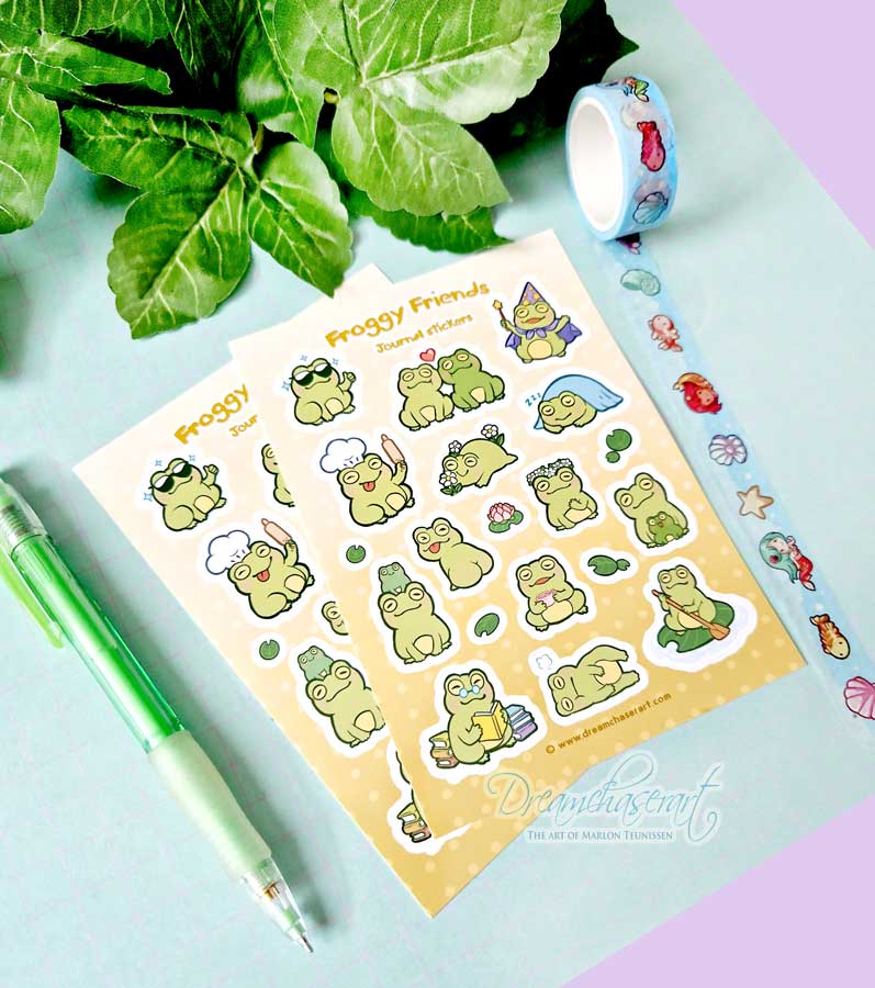 Froggy Friends 2 Sticker sheet