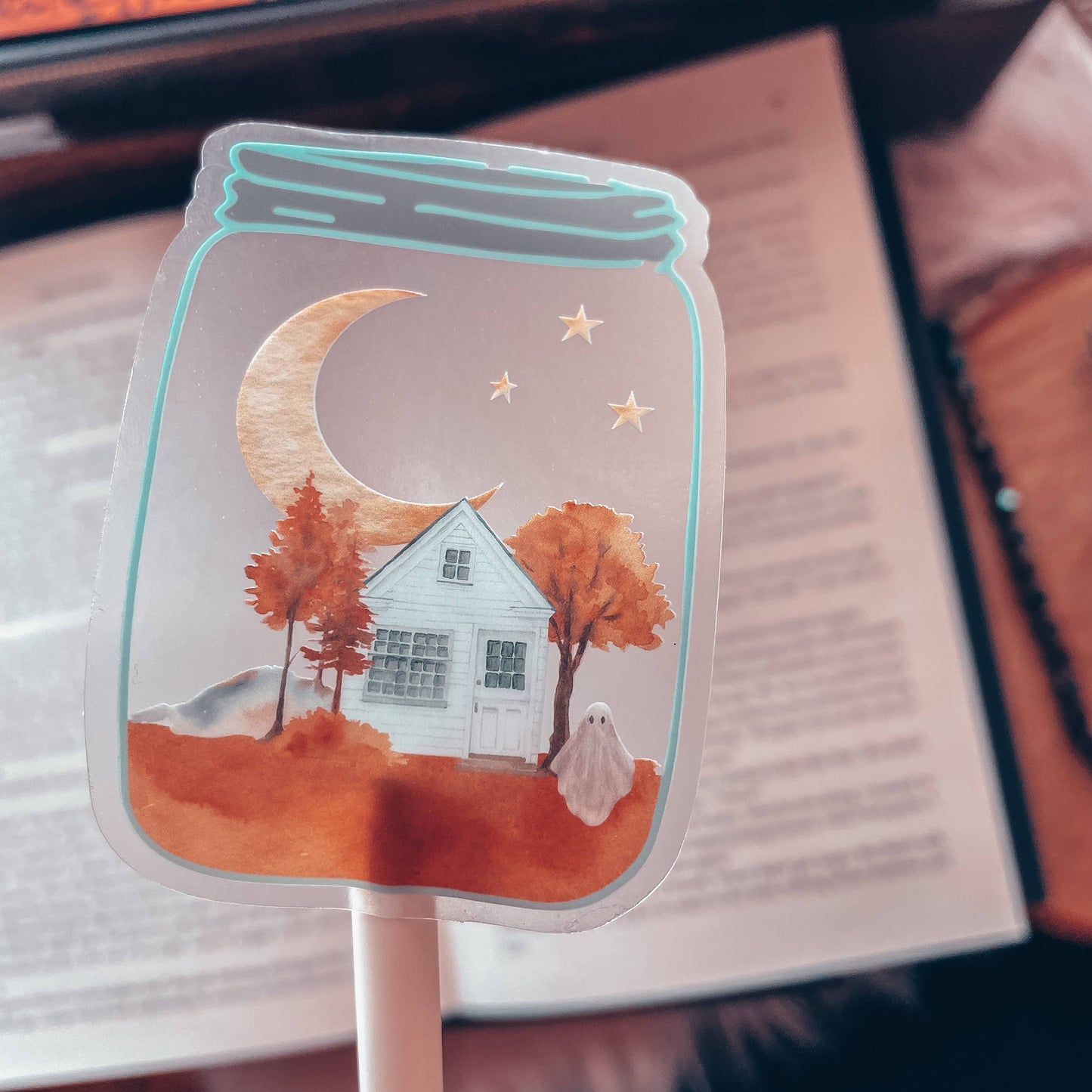 Clear Spooky Vibes Sticker