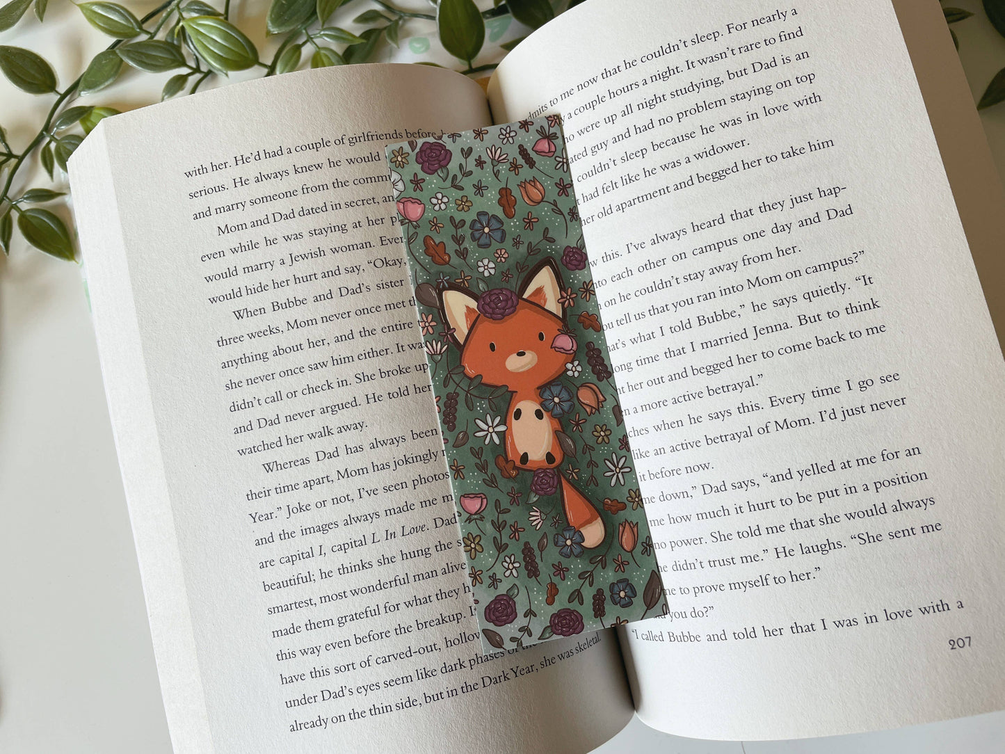 Fox & Flowers Bokmerke med dusk