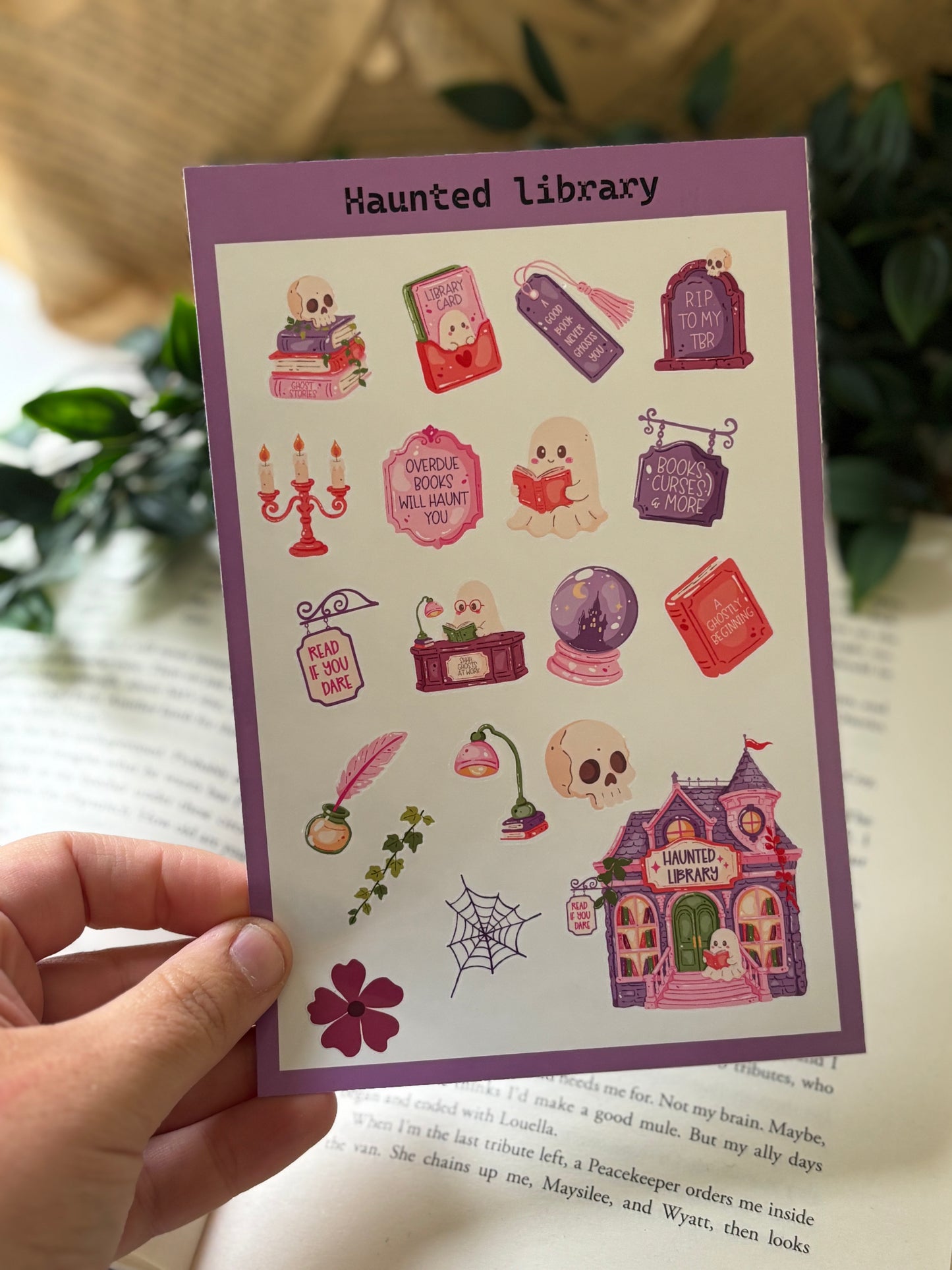Haunted Library Sticker Sheet