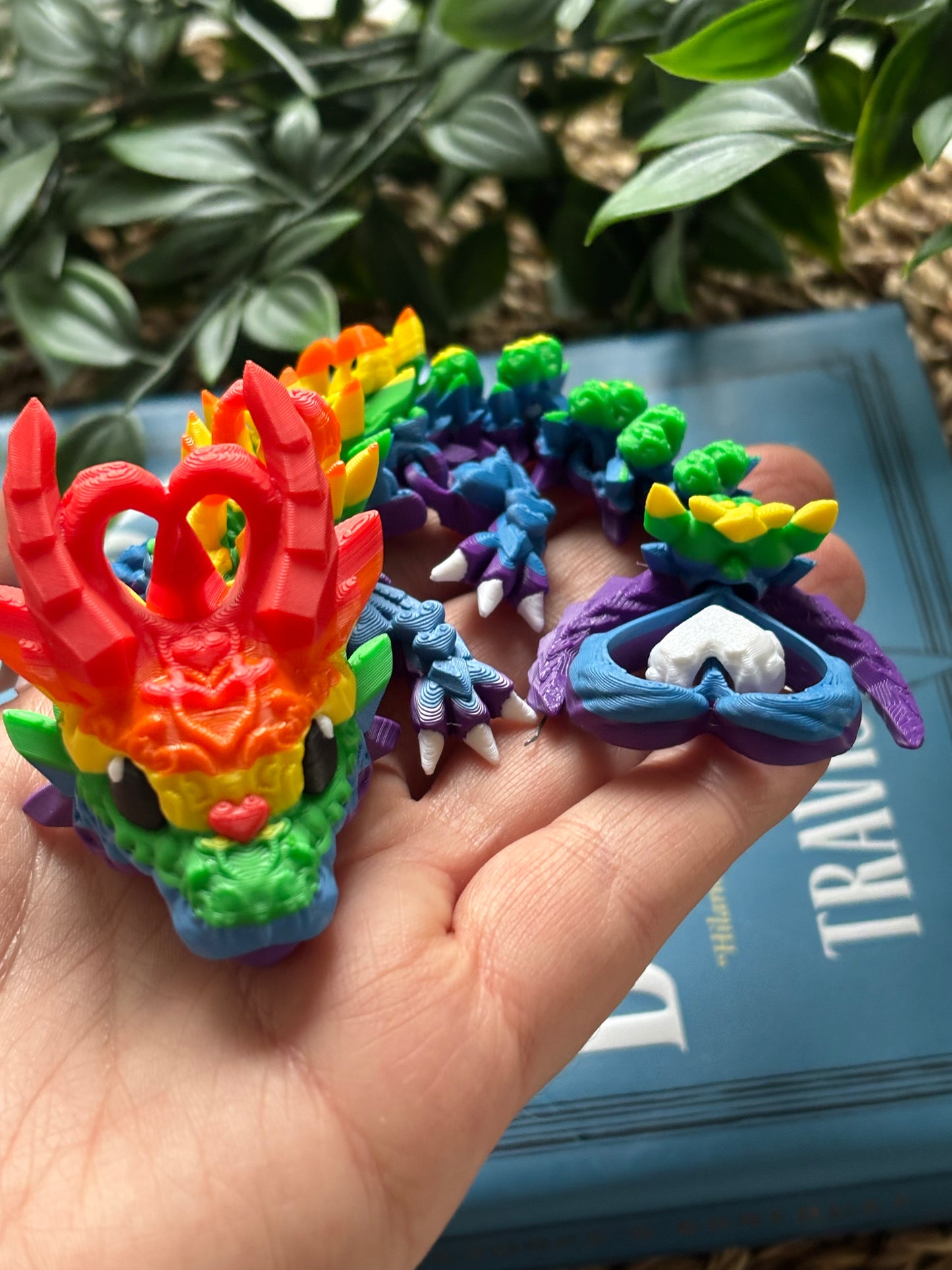 Rainbow Heart Dragon- Cute 3D Fidget Dragon