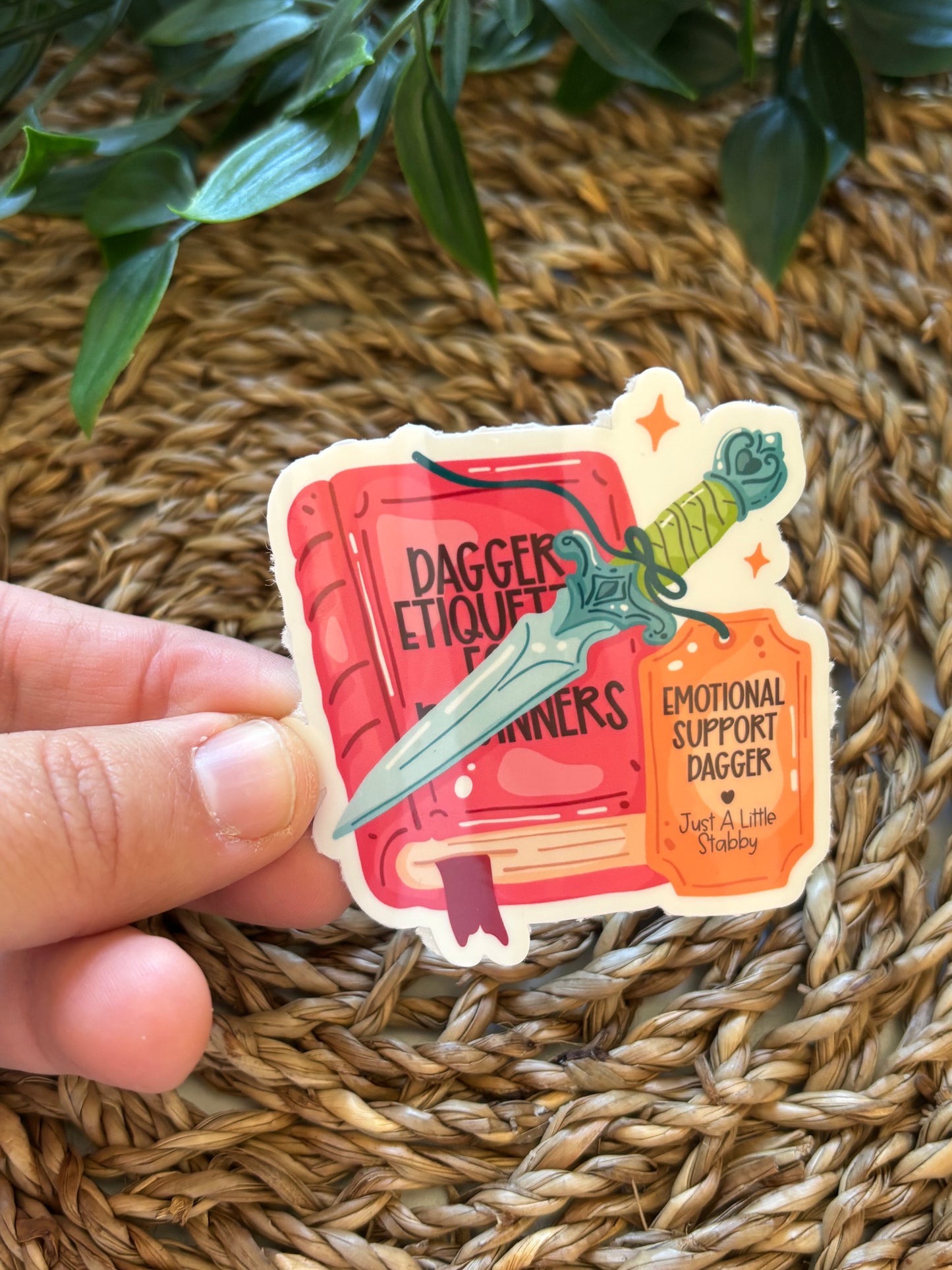 Emotional Support Dagger Sticker