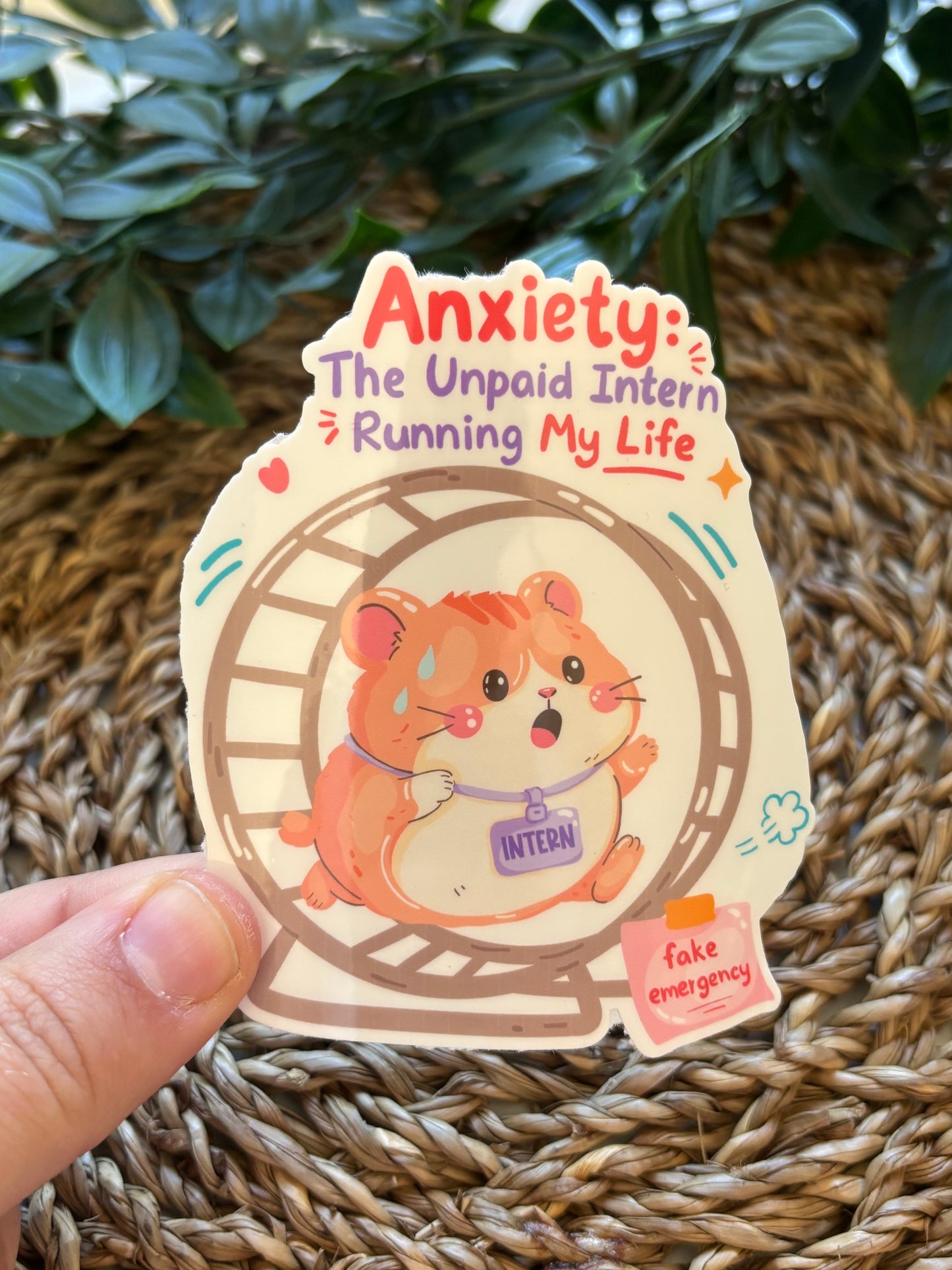 Anxiety: the unpaid intern Sticker