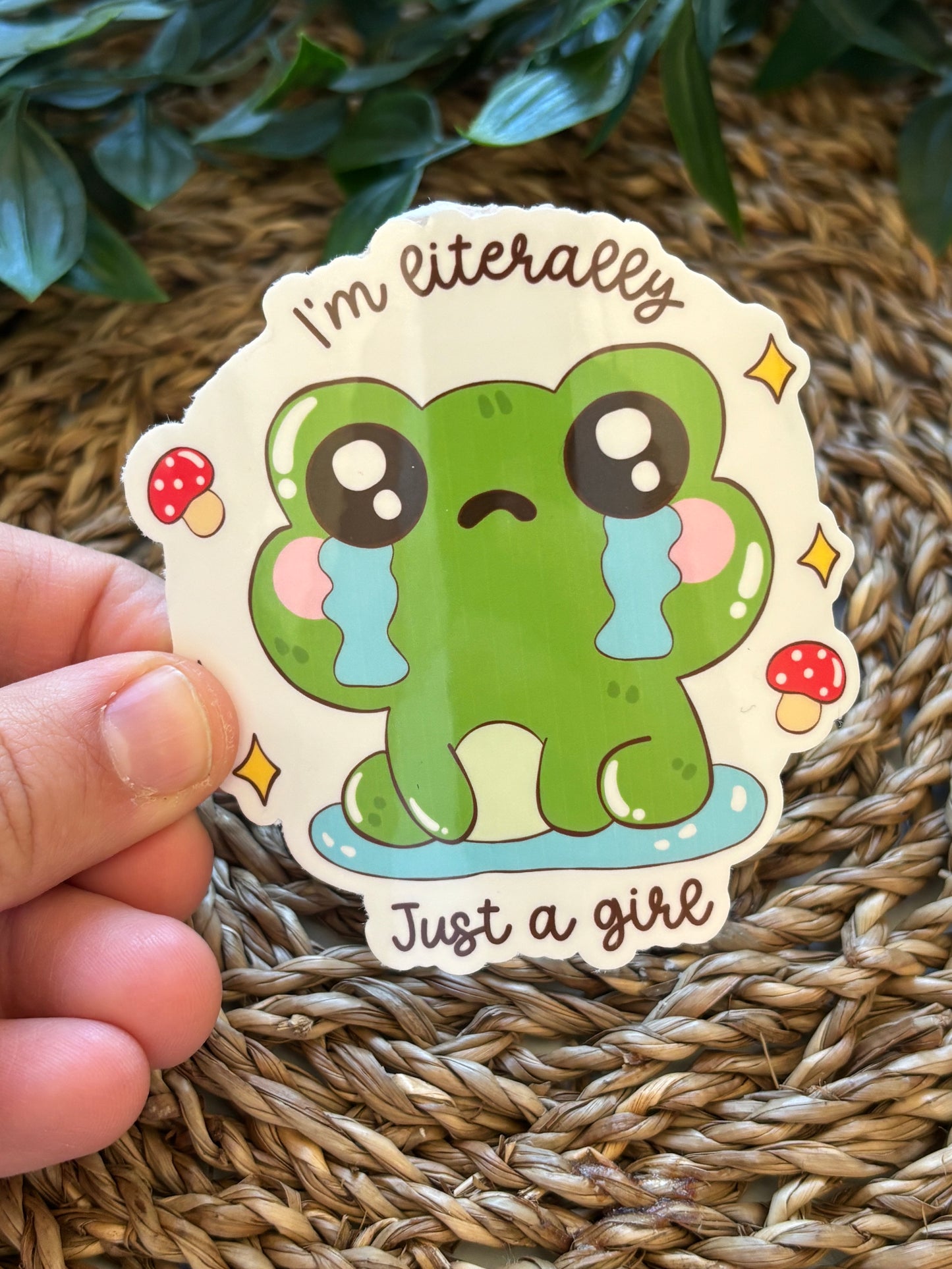 Crying Frog Sticker