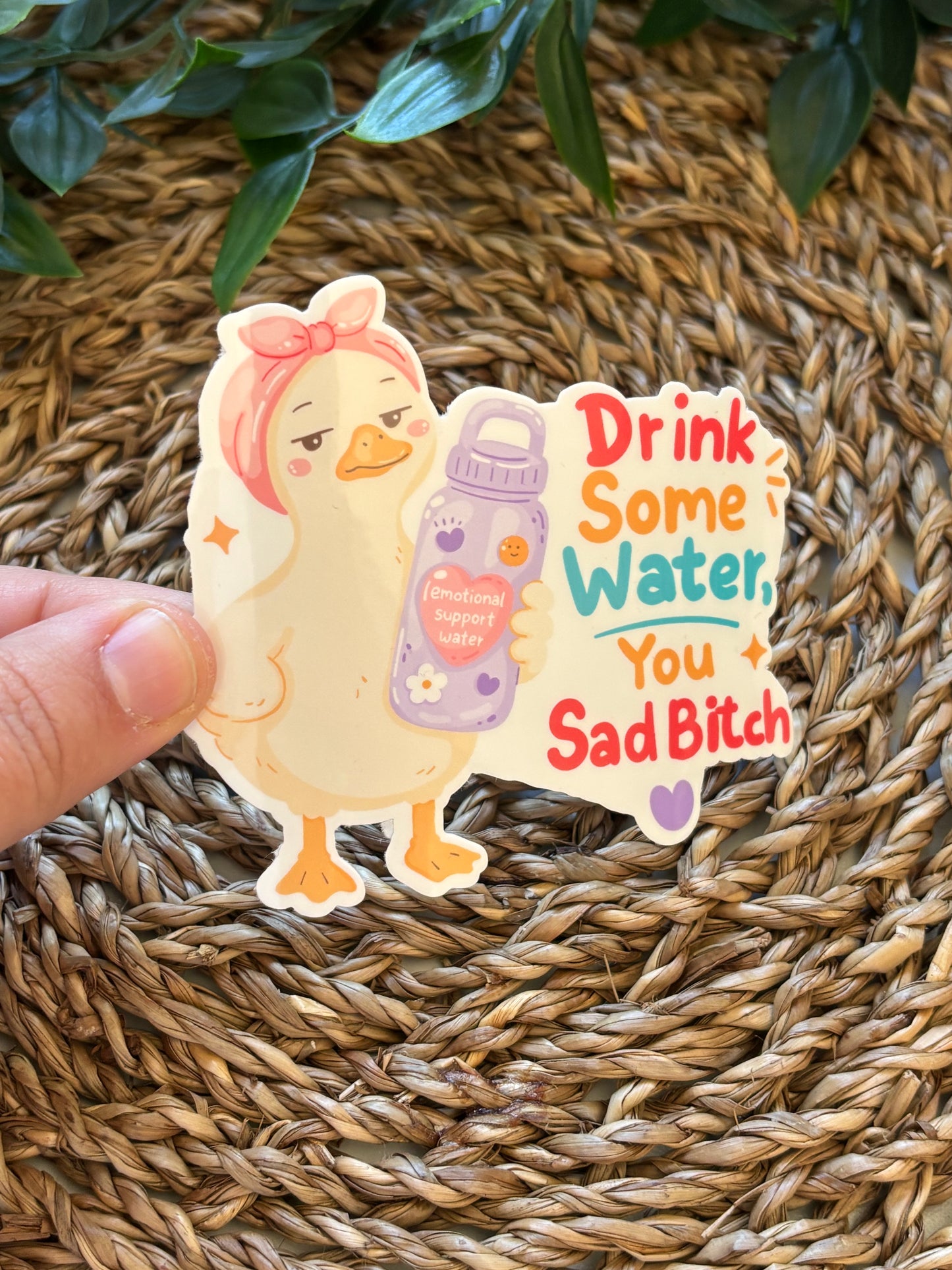 Drink some Water Goose Sticker