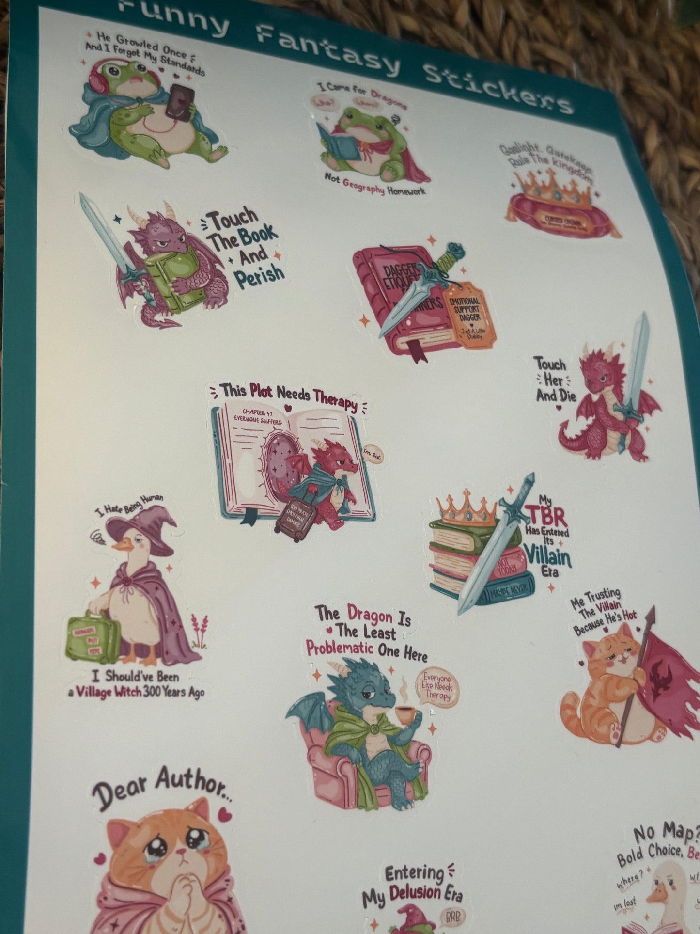 Funny Fantasy Sticker Sheet