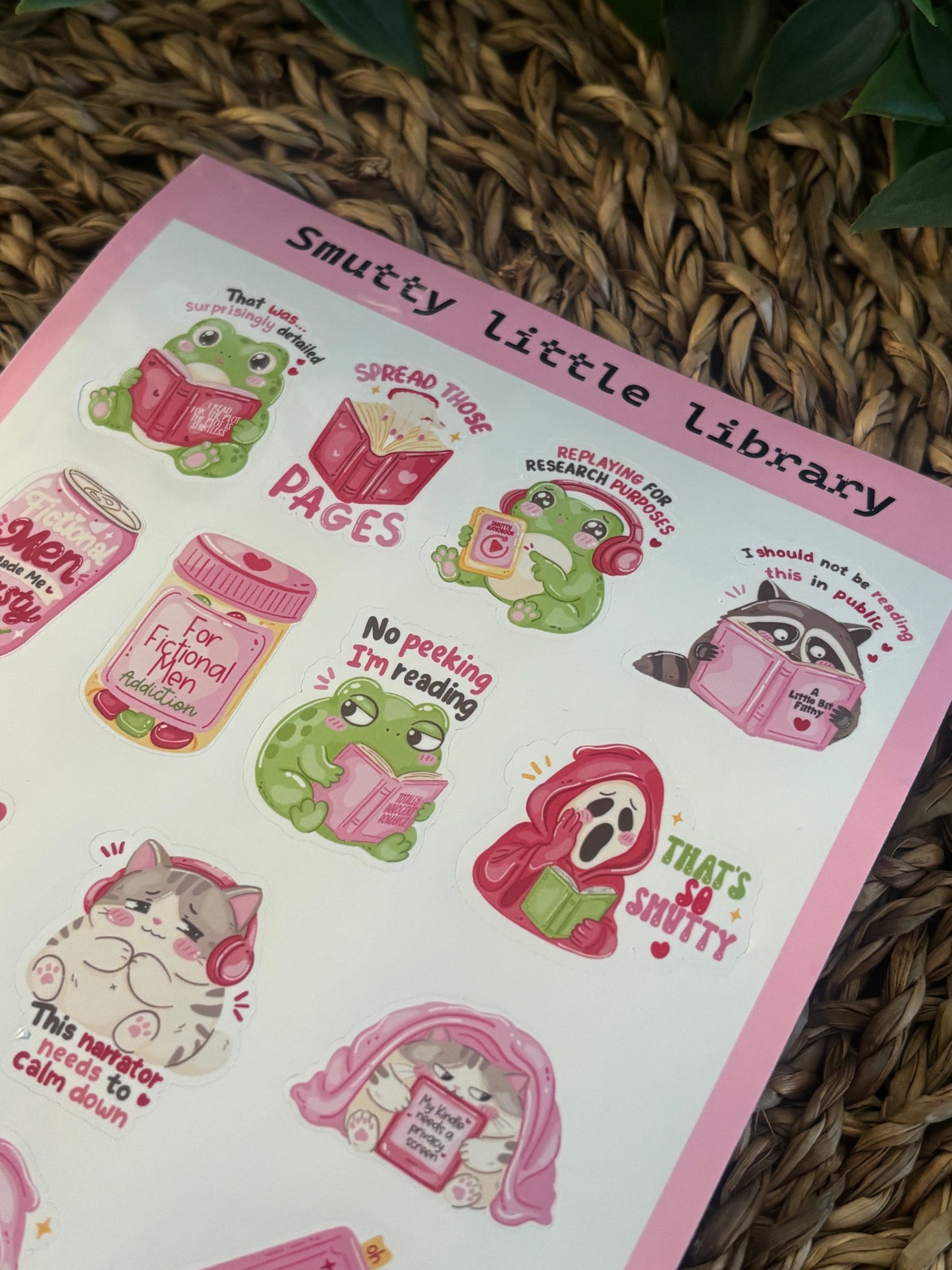 Smutty Little Library Sticker Sheet