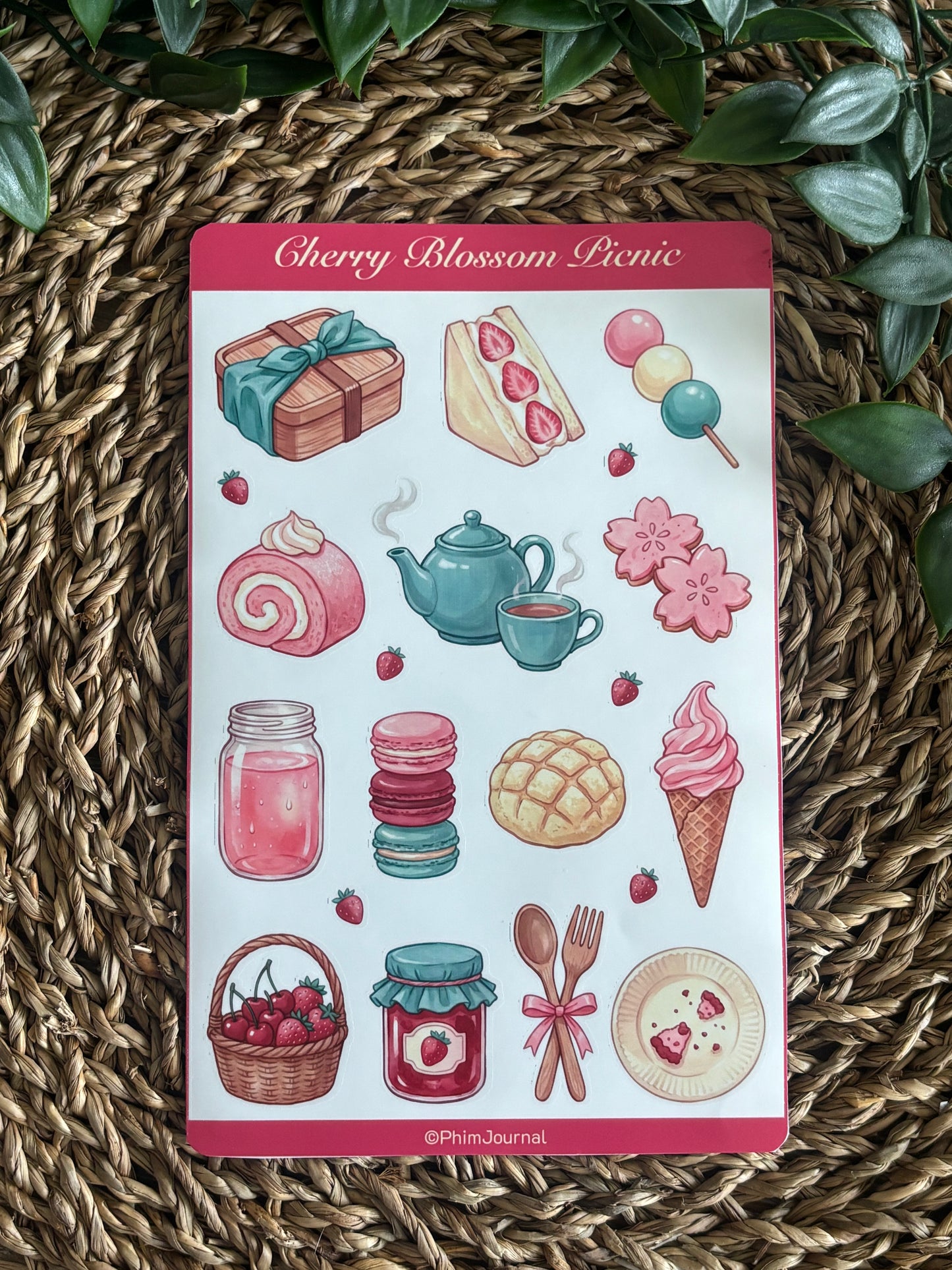Cherry Blossom Picnic #3 Sticker Sheet