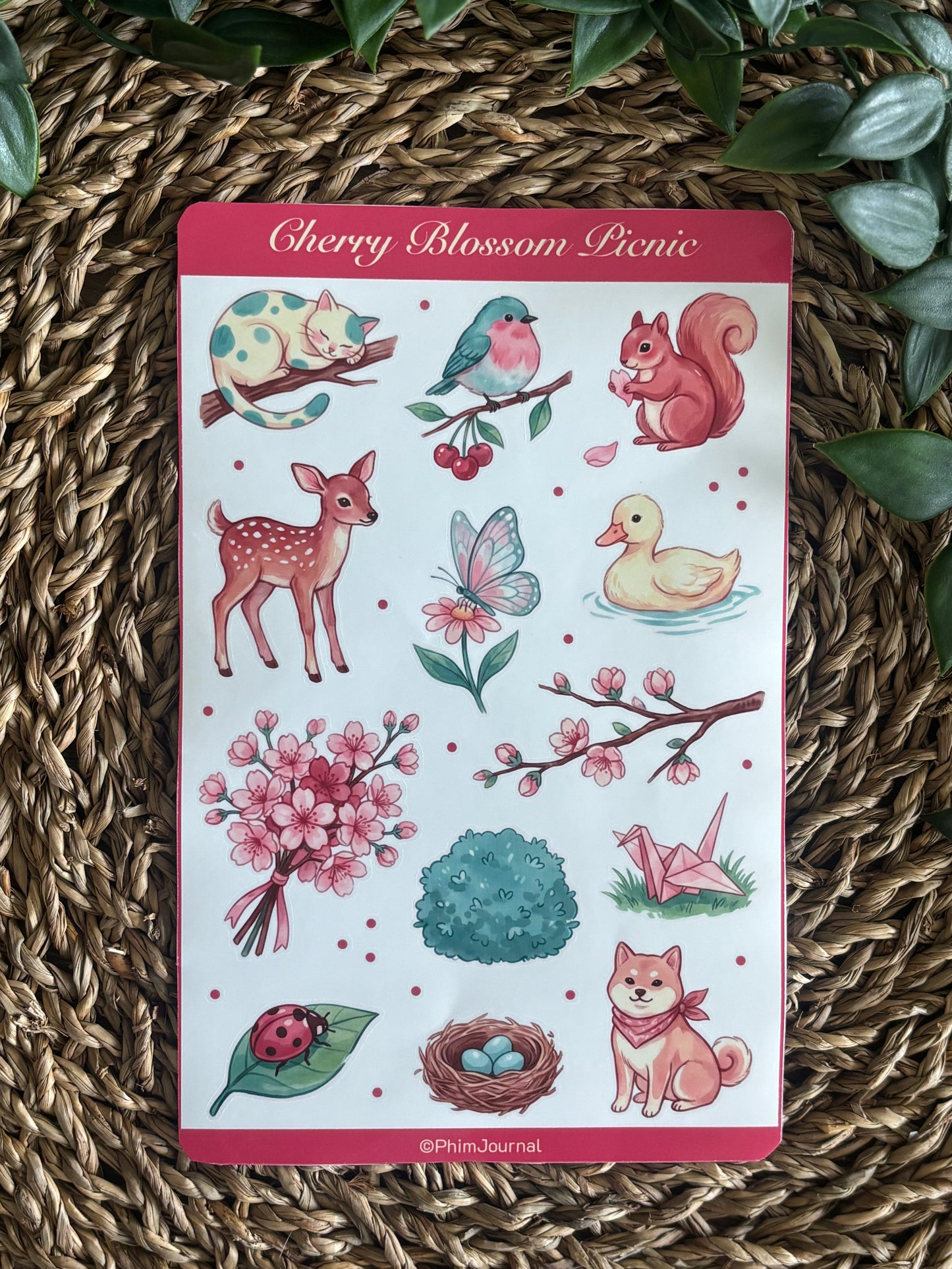 Cherry Blossom Picnic #2 Sticker Sheet
