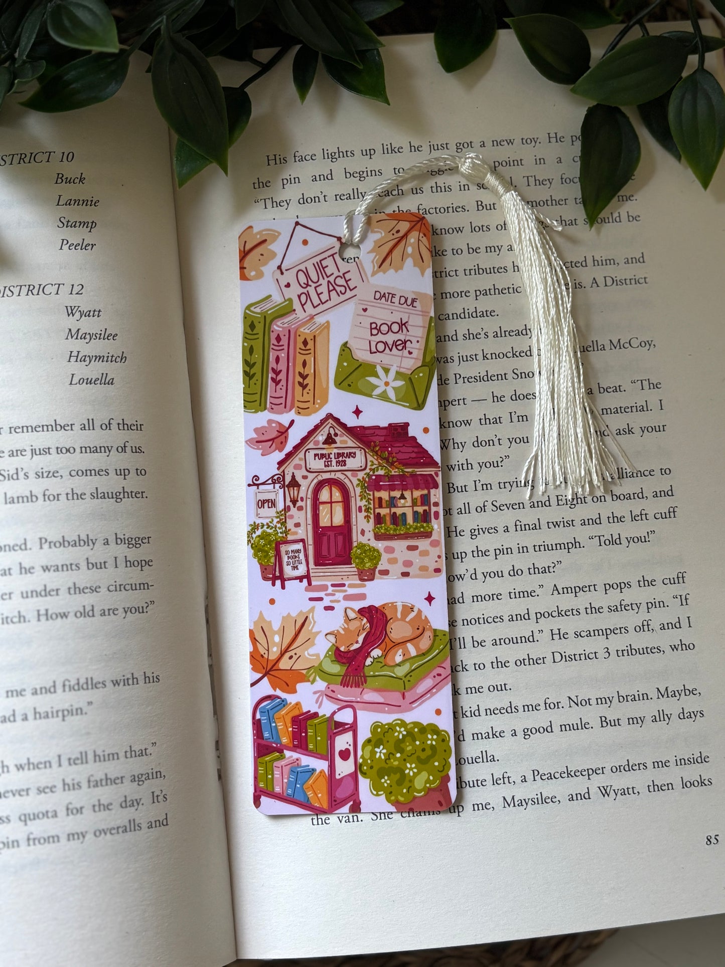 Cozy Fall Library Bokmerke