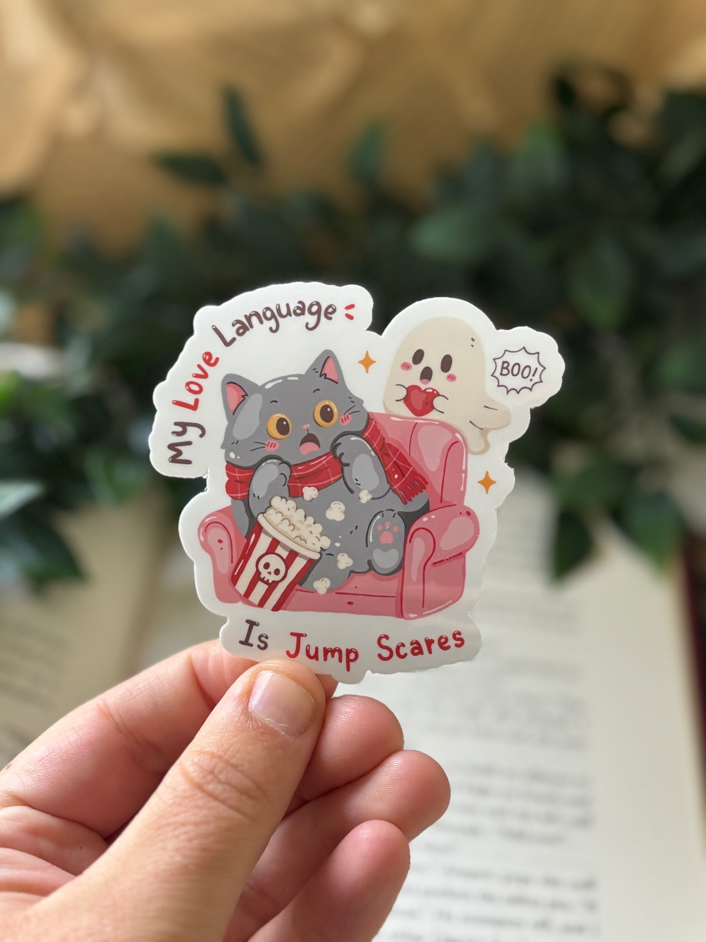 My love language is jump scares Sticker