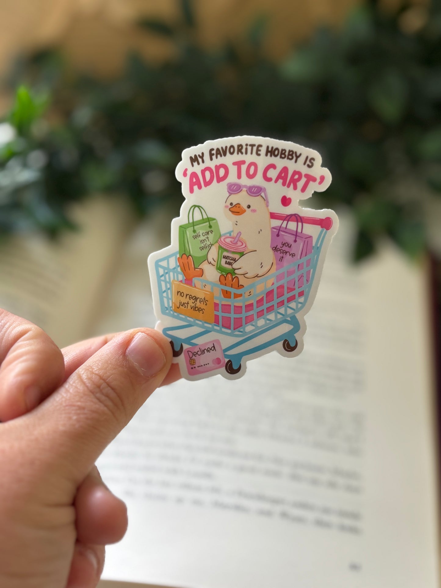 My fav hobby is add to cart sticker