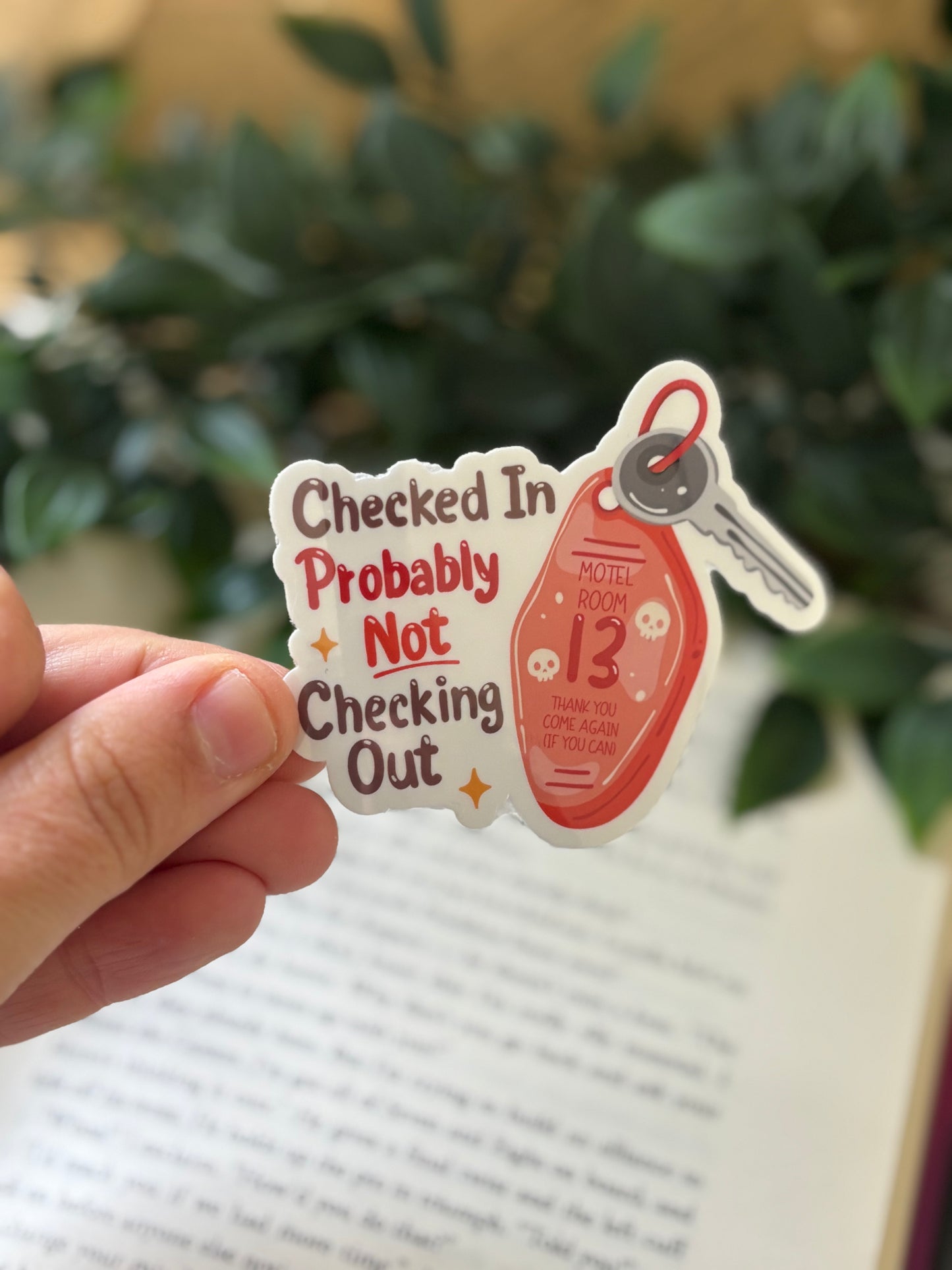 Checked in Sticker