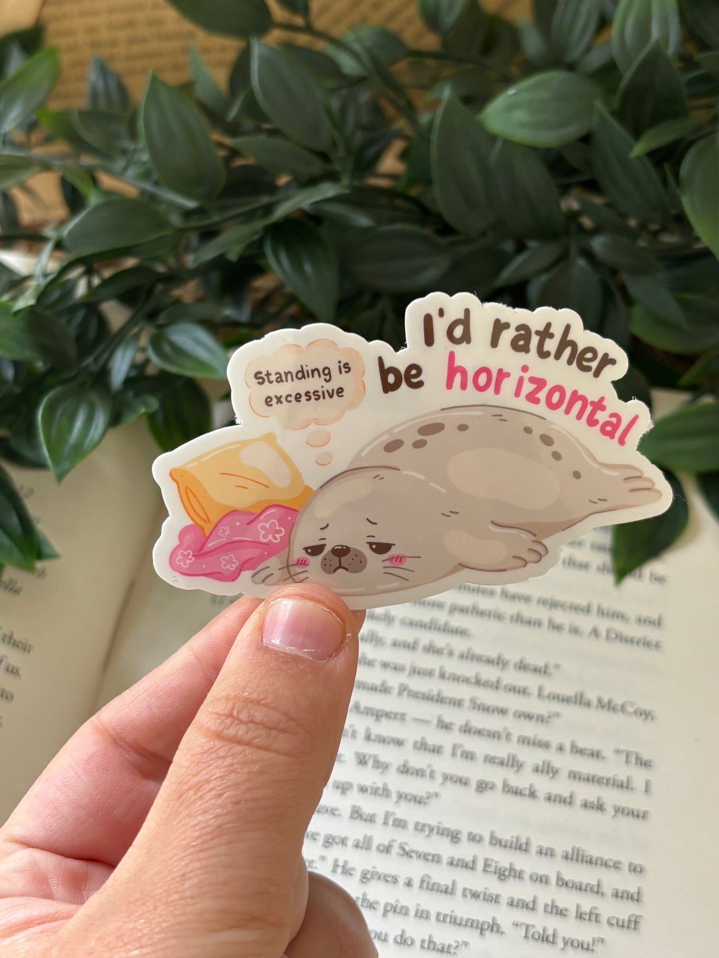 I´d rather be horizontal sticker