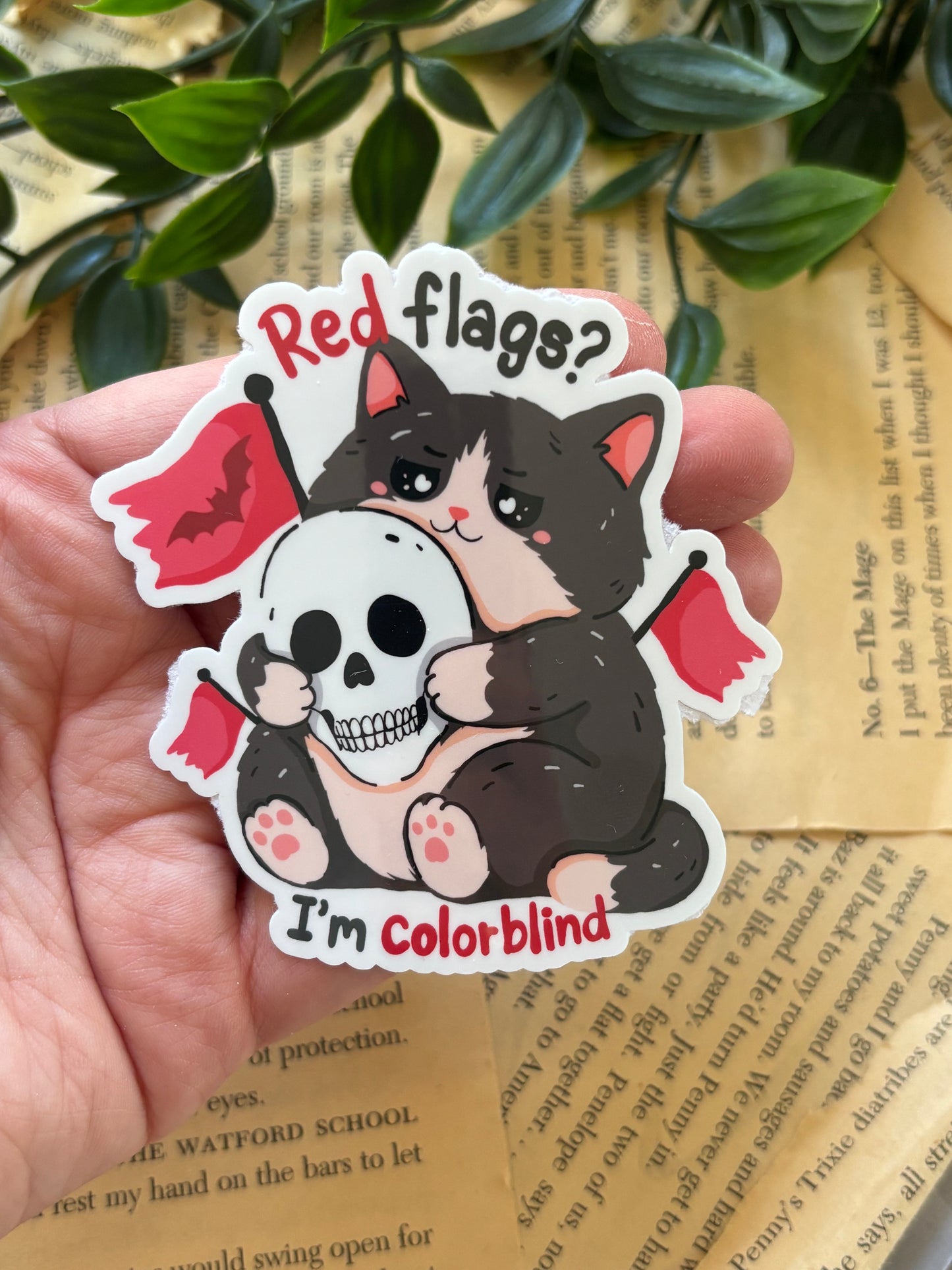 Red flags? I´m colorblind sticker