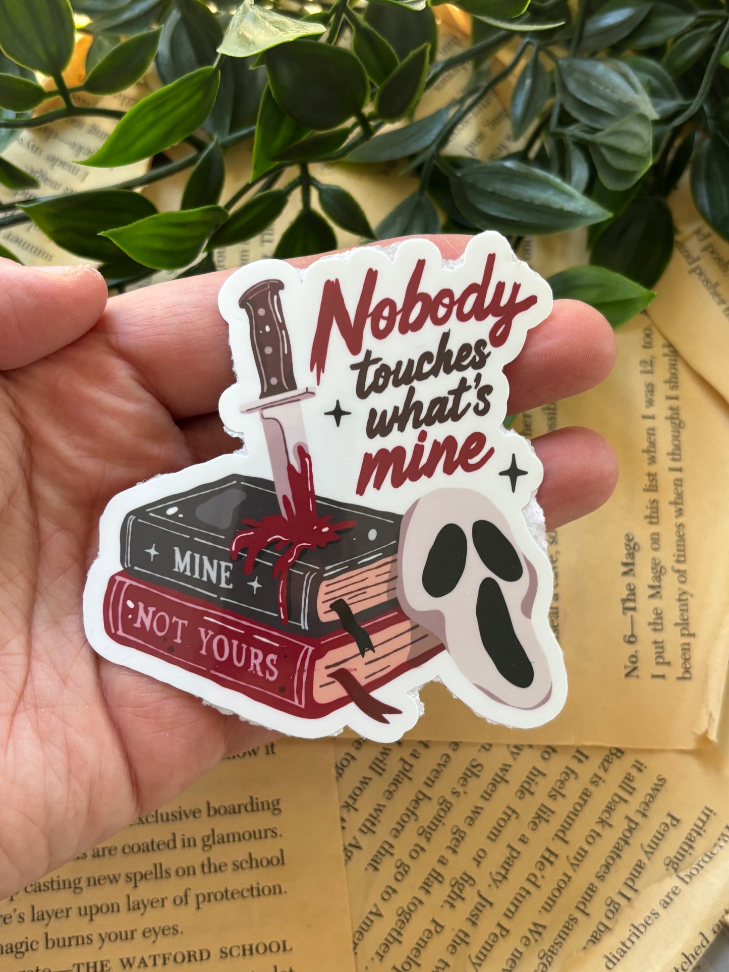 Nobody touches whats mine sticker