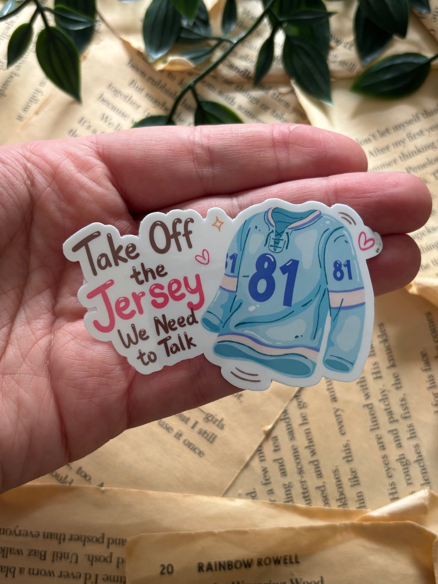 Take off the jersey sticker
