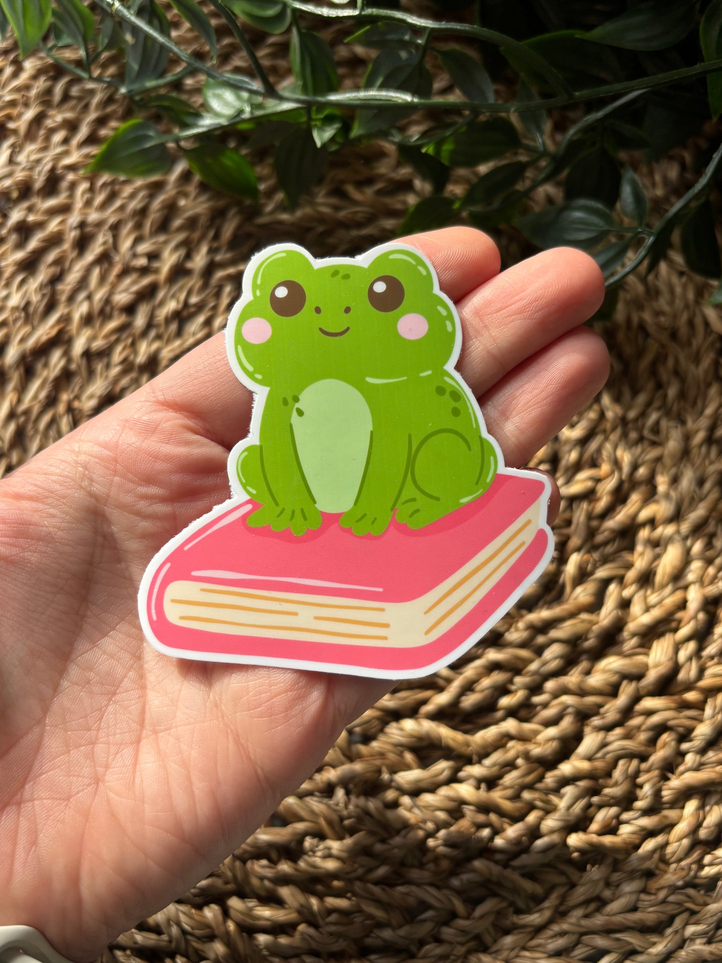 Froggie on book sticker