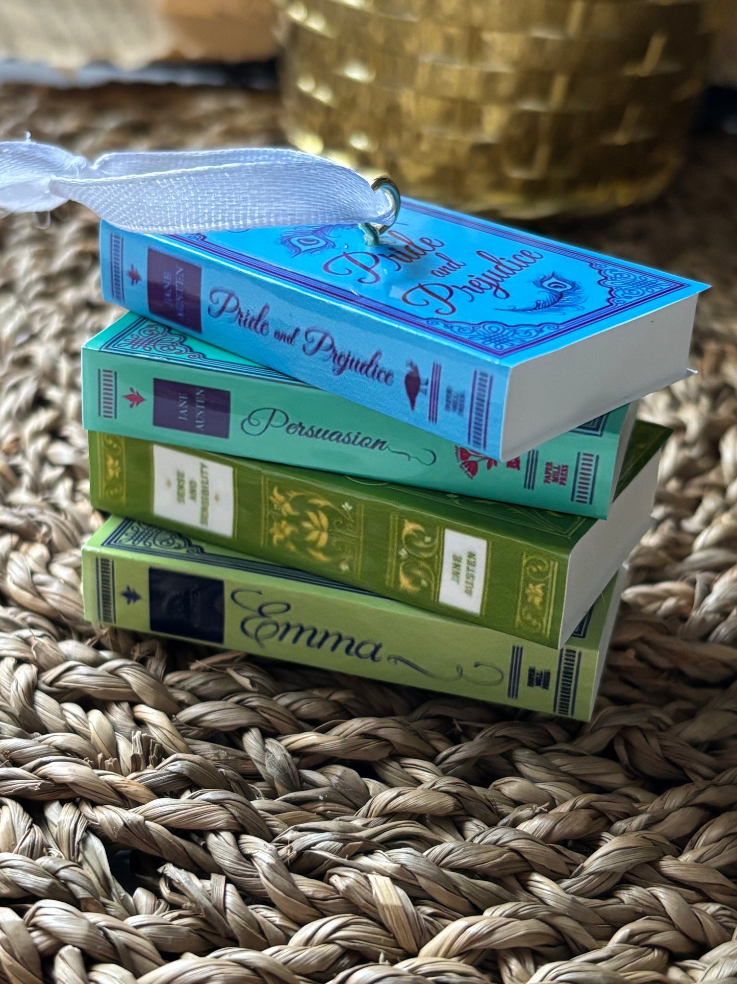 Jane Austen – Bokstabel Juledekorasjon