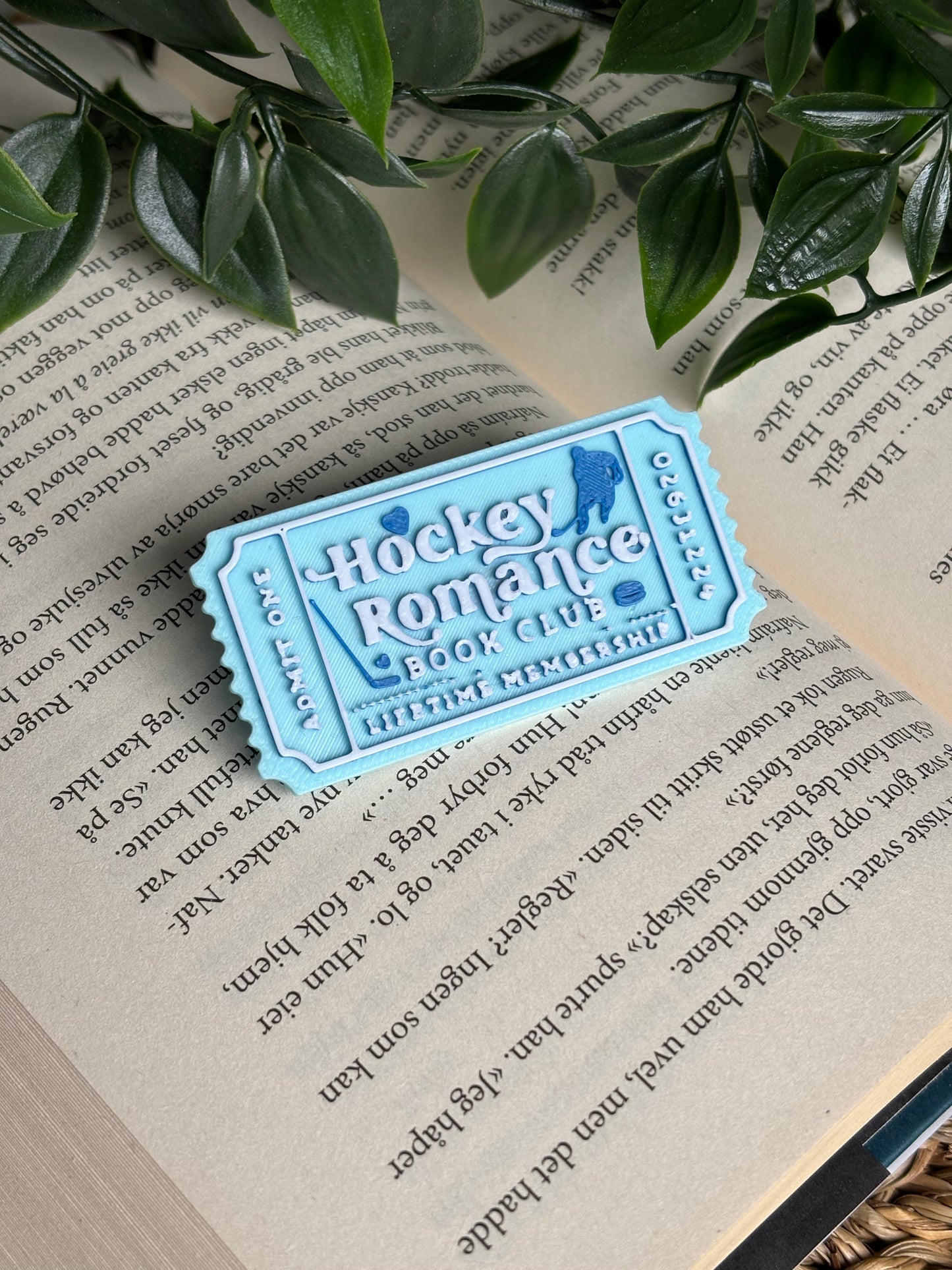 Hockey Romance Ticket Pin