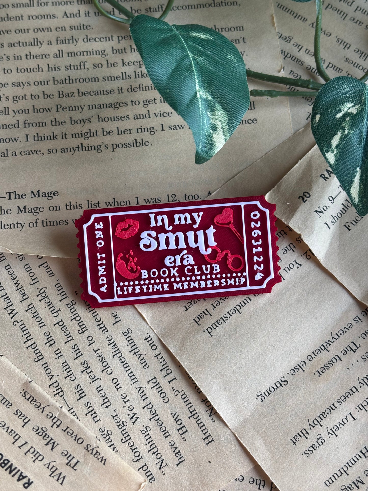 In My Smut Era Ticket Pin