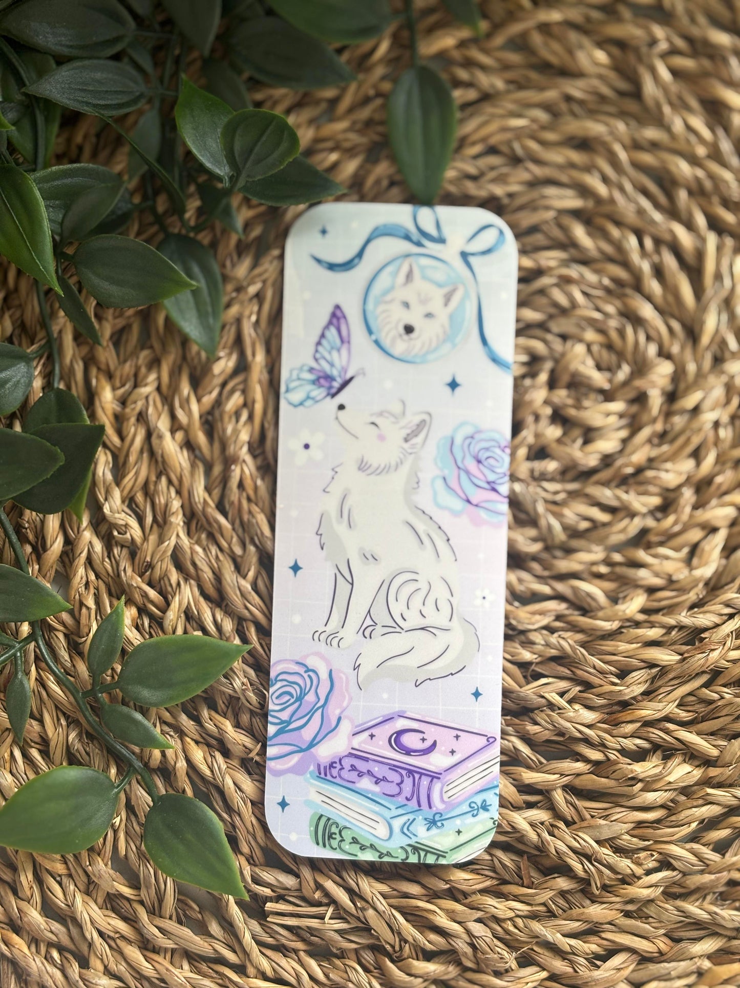 White Fox Pastel Bokmerke