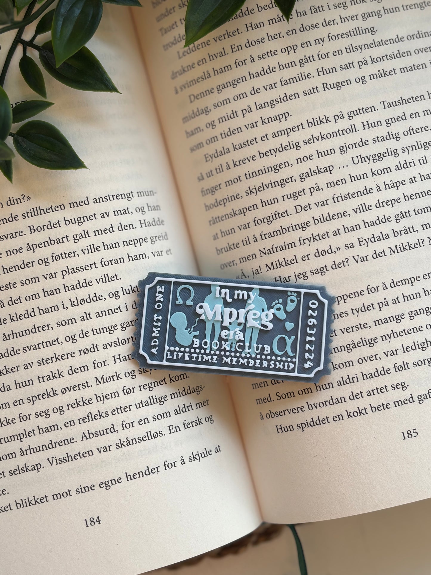 In My Mpreg Era Book Club Ticket Pin