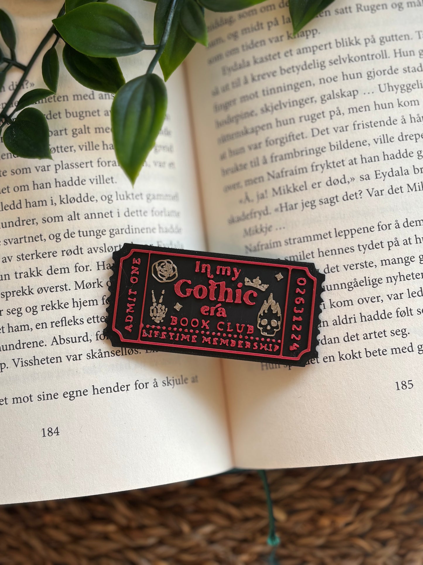In My Gothic Era Book Club Ticket Pin