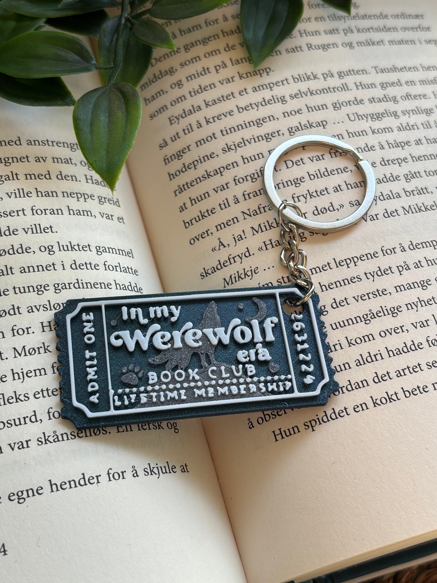 In My Werewolf Era Book Club Nøkkelring