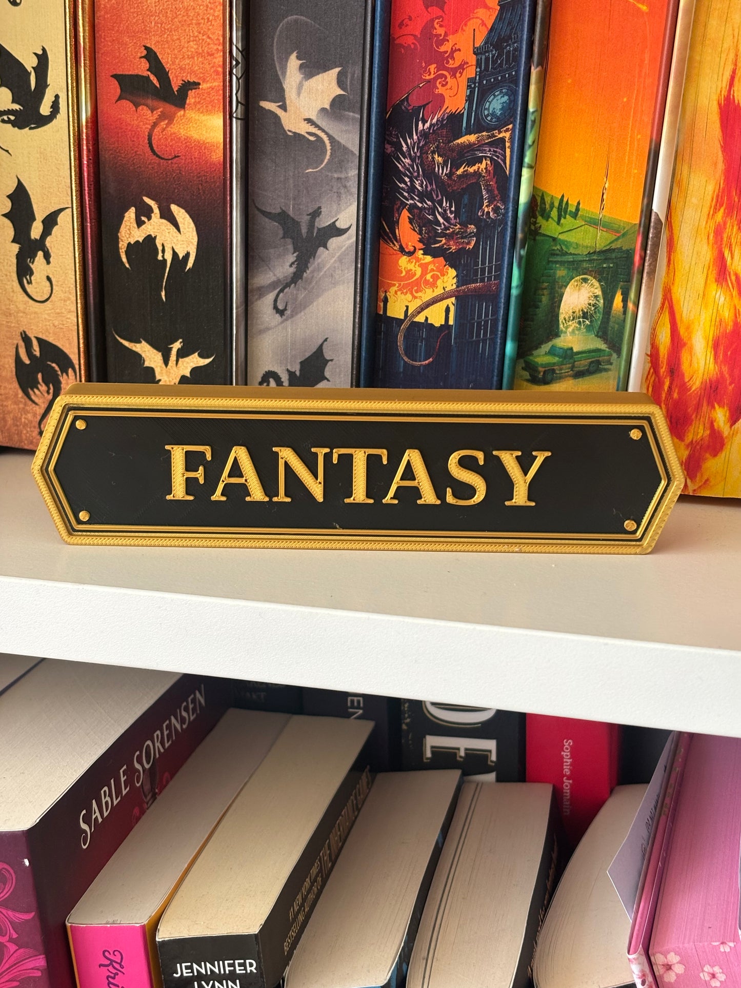 Fantasy Elegant bokhylleskilt