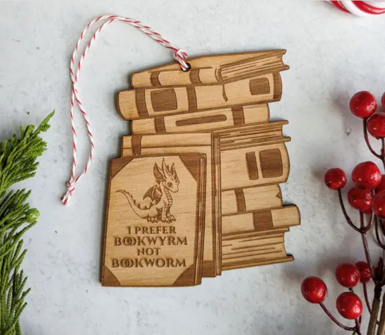 I Prefer Bookwyrm - Bookish Julepynt