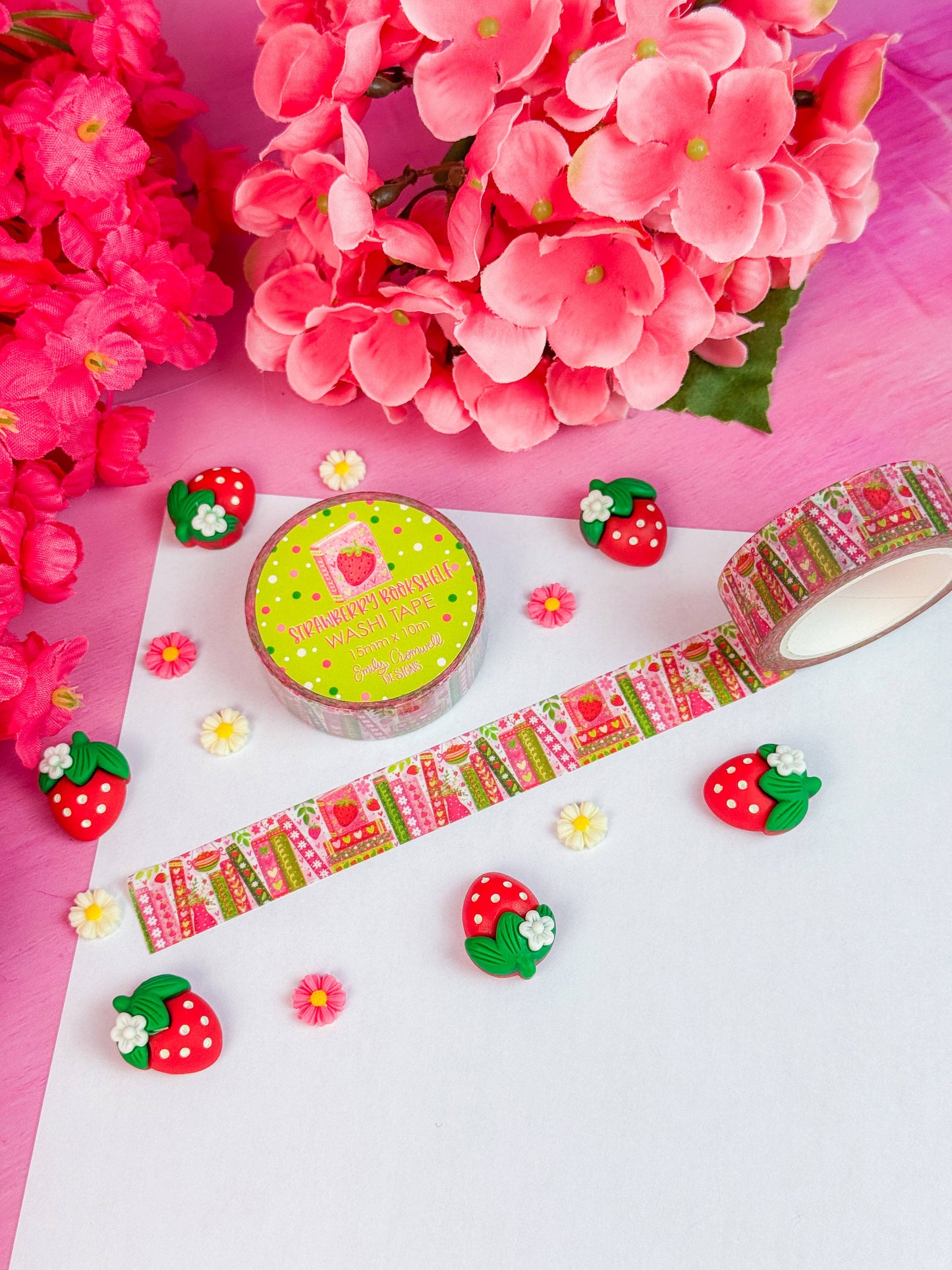 Strawberry Bookshelf Washi Tape