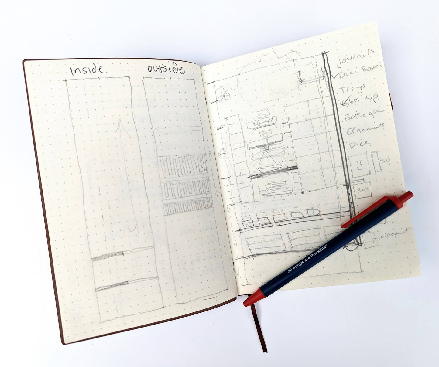 Hobbit's Meal Planner - Vegan Leather Mini Dot Journal