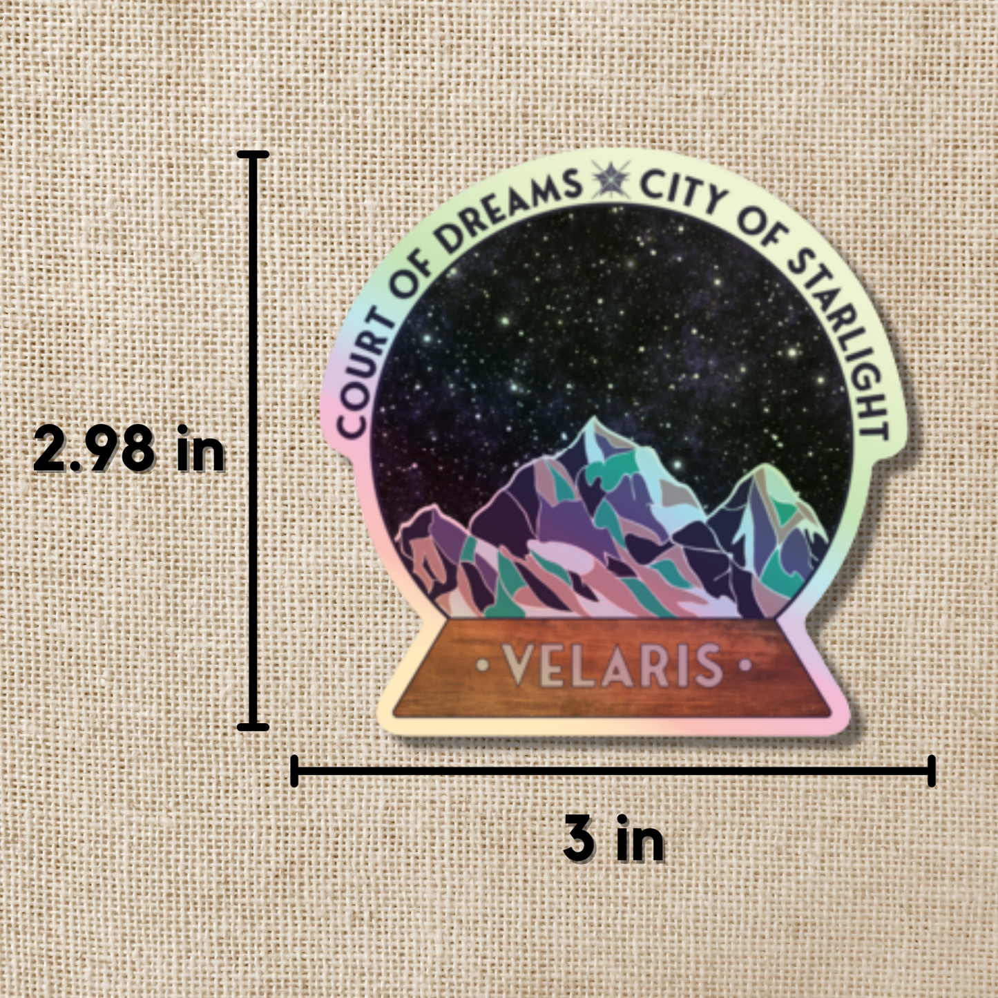 Velaris Star Globe Holo Sticker