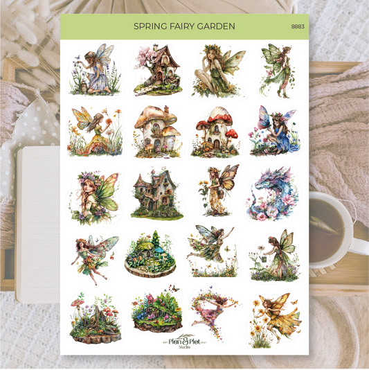 Spring fairy garden 1 Sticker sheet