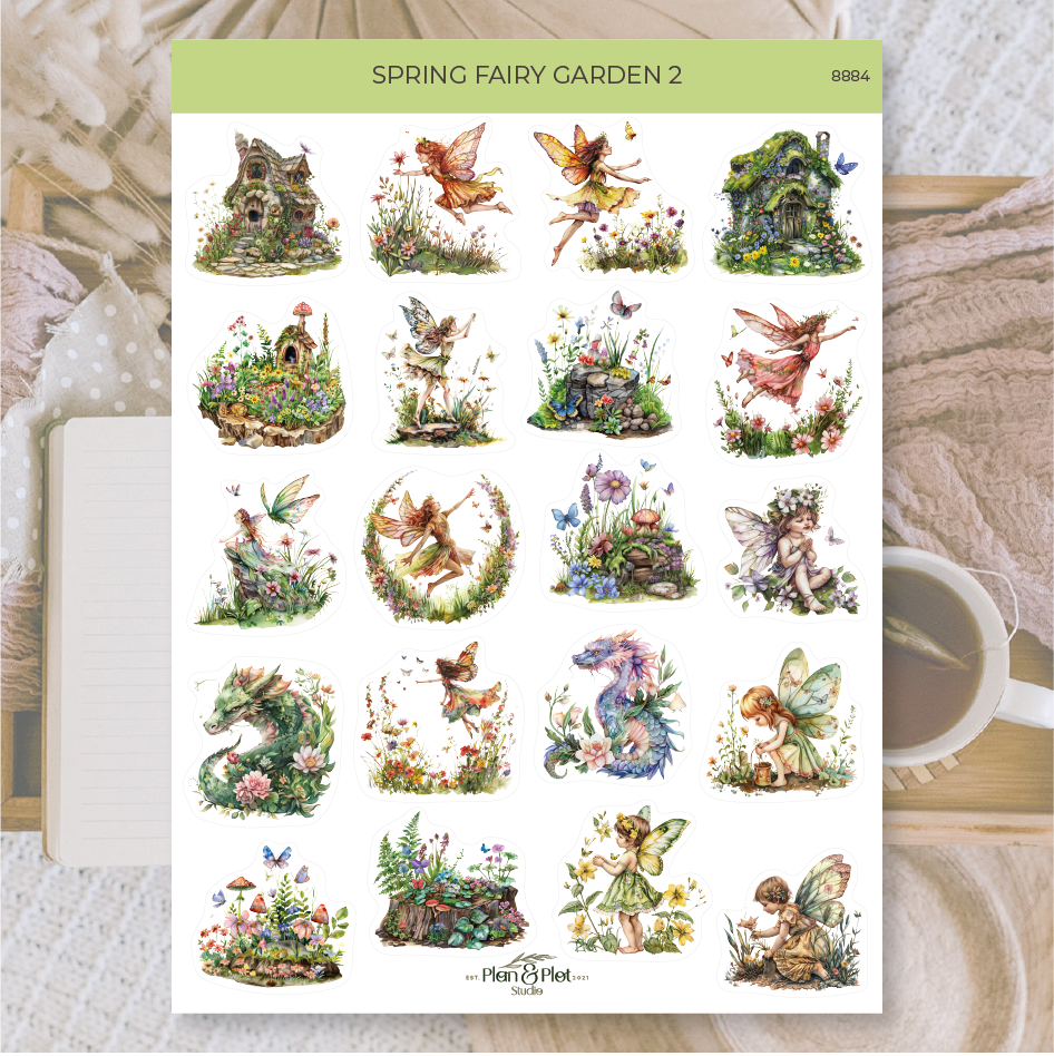 Spring fairy garden 2 Sticker sheet
