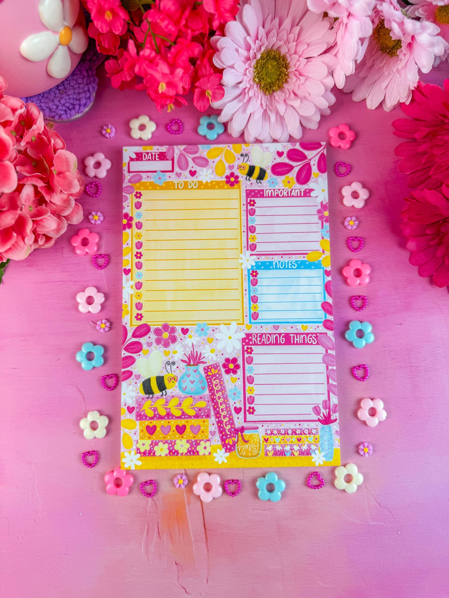 Bumble Bee Book Stack Daily Planner